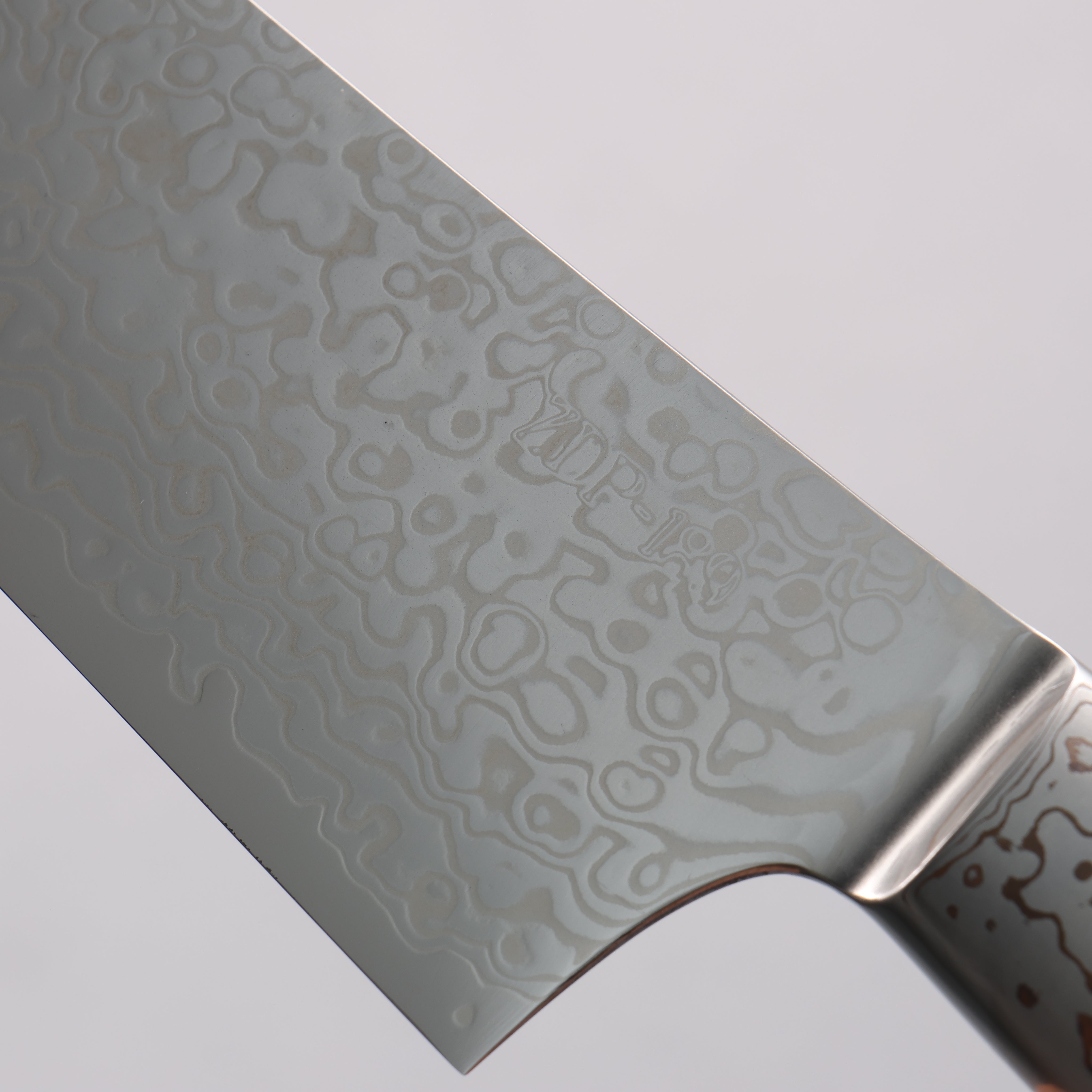 Kajin ZDP189 Damascus Migaki Finished Gyuto 210mm Corian & Turquoise Inlay Handle - Seisuke Knife