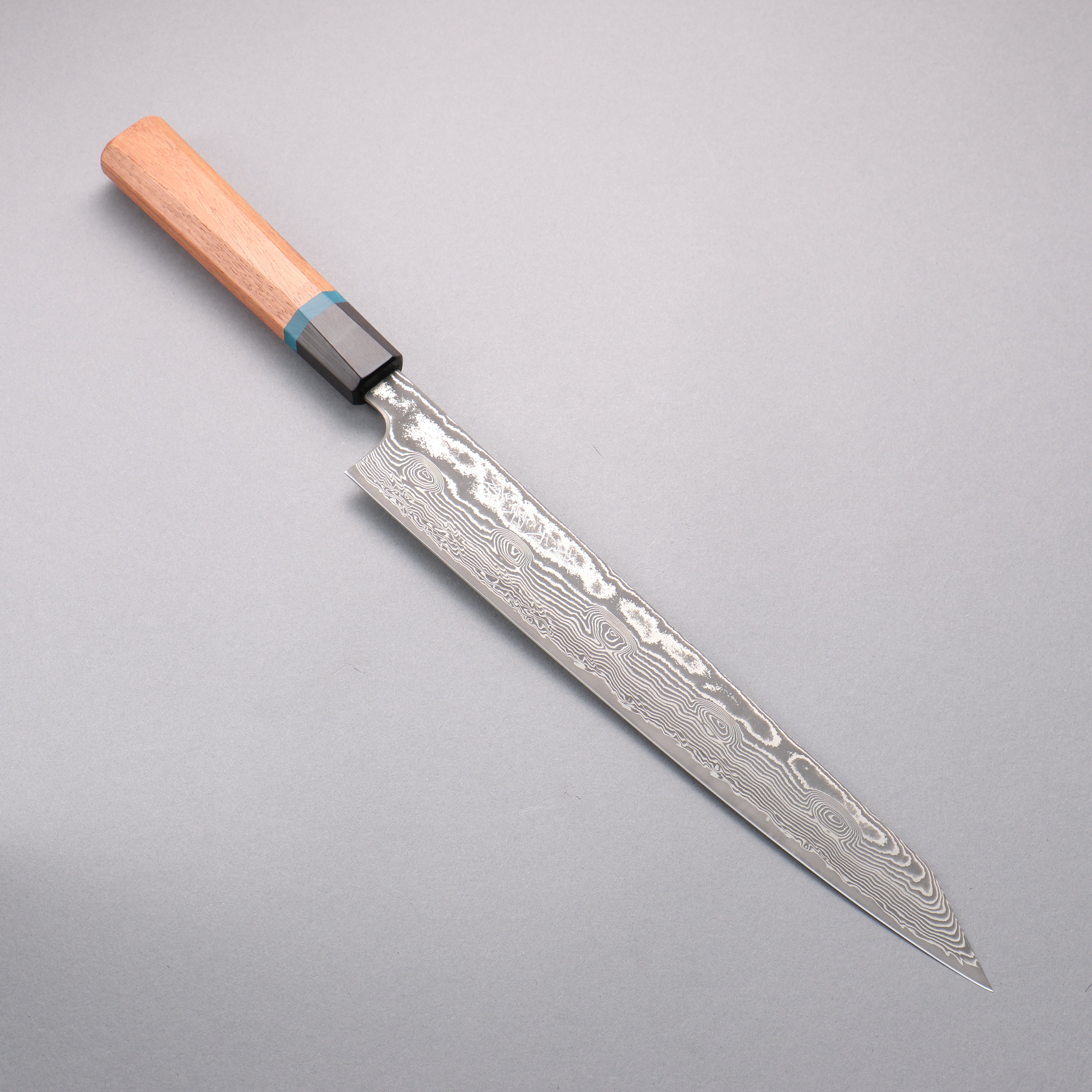 Ryusen Bonten Unryu Kai VG10 63 Layer Damascus Kiritsuke Sujihiki 270mm Chinese Quince Handle - Seisuke Knife