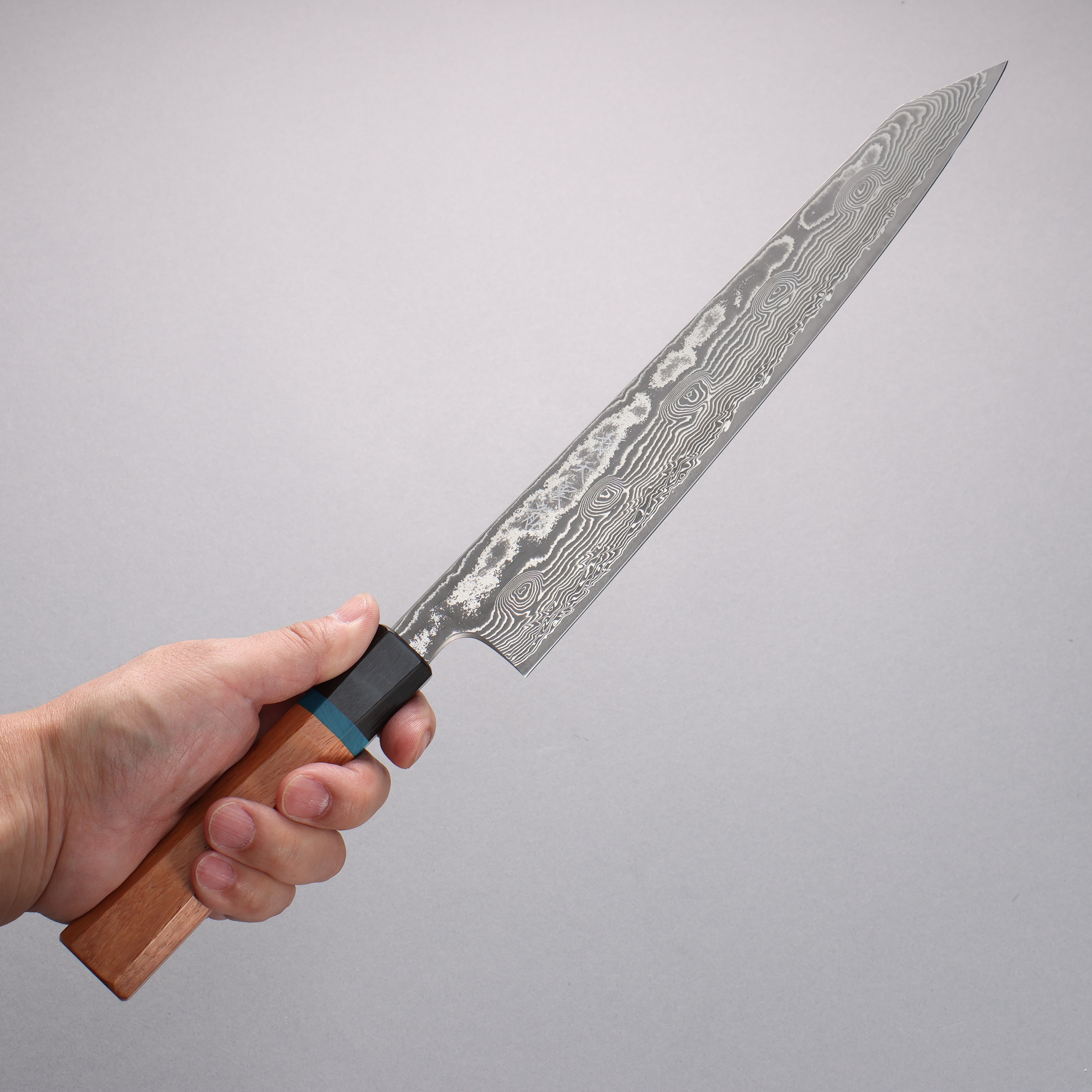 Ryusen Bonten Unryu Kai VG10 63 Layer Damascus Kiritsuke Sujihiki 270mm Chinese Quince Handle - Seisuke Knife