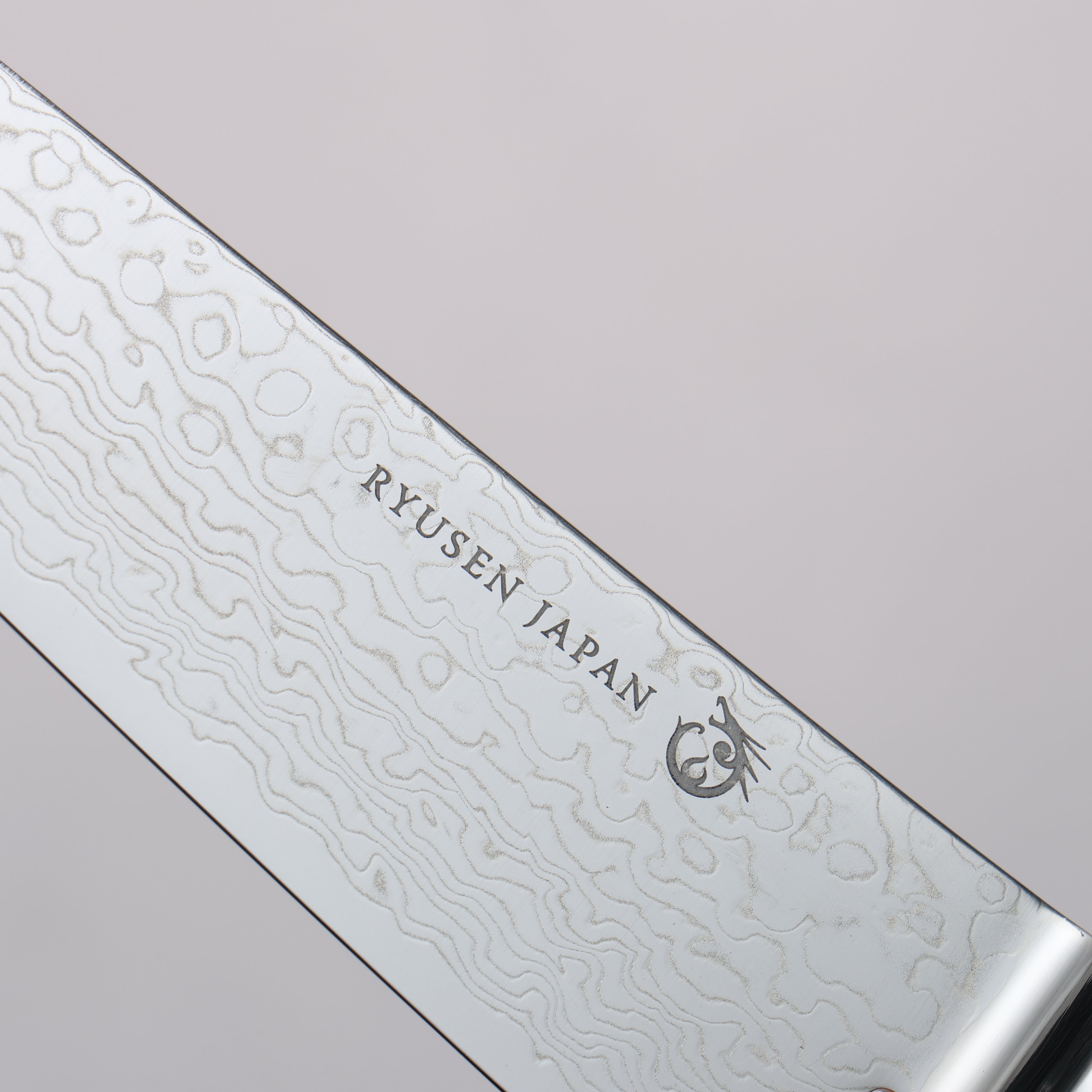 Ryusen Bonten Unryu VG10 63 Layer Damascus Gyuto 150mm Black Pakka wood Handle - Seisuke Knife