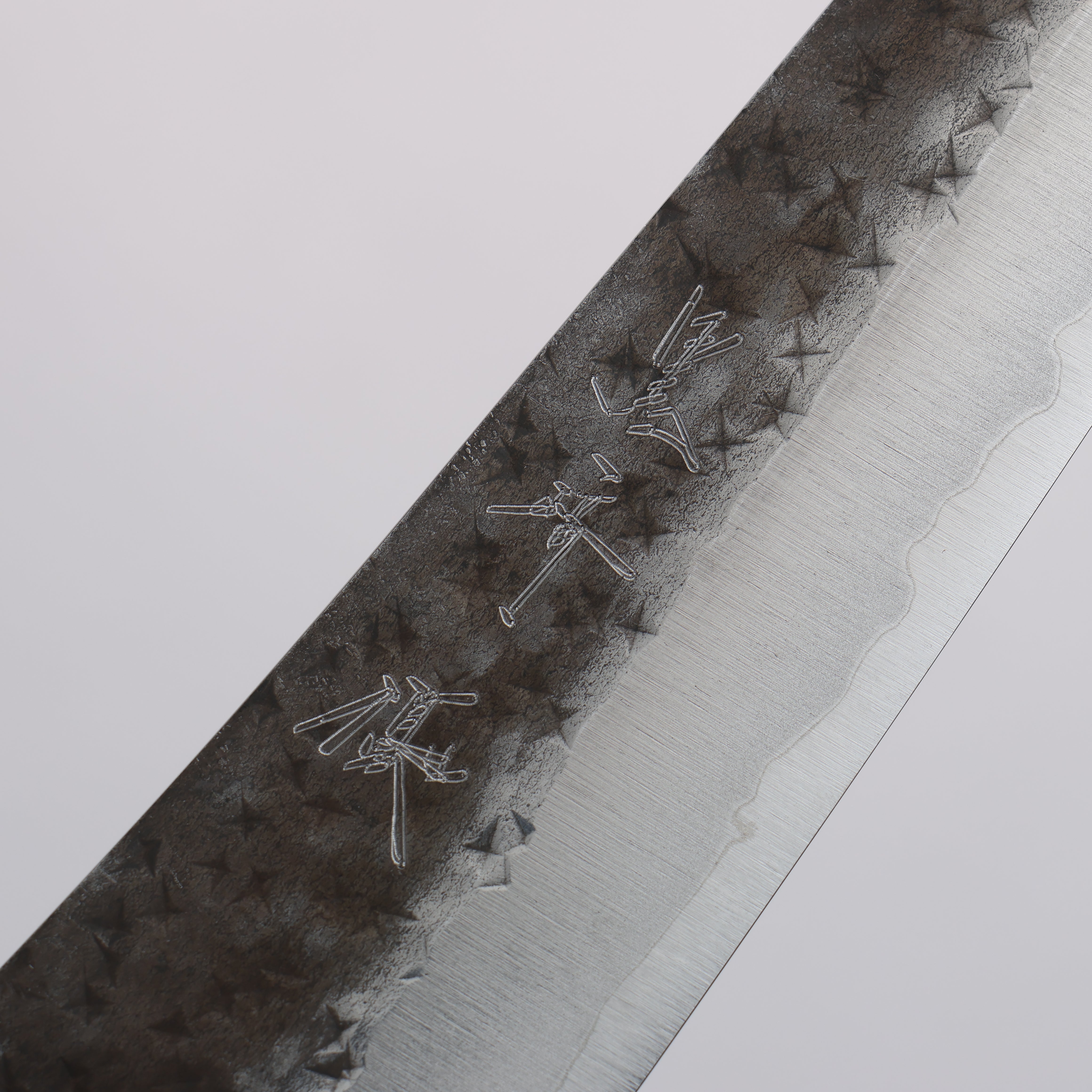 Yu Kurosaki Senko Ei Blue Super Hammered Black Finished Petty-Utility 150mm Ebony Wood Handle - Seisuke Knife