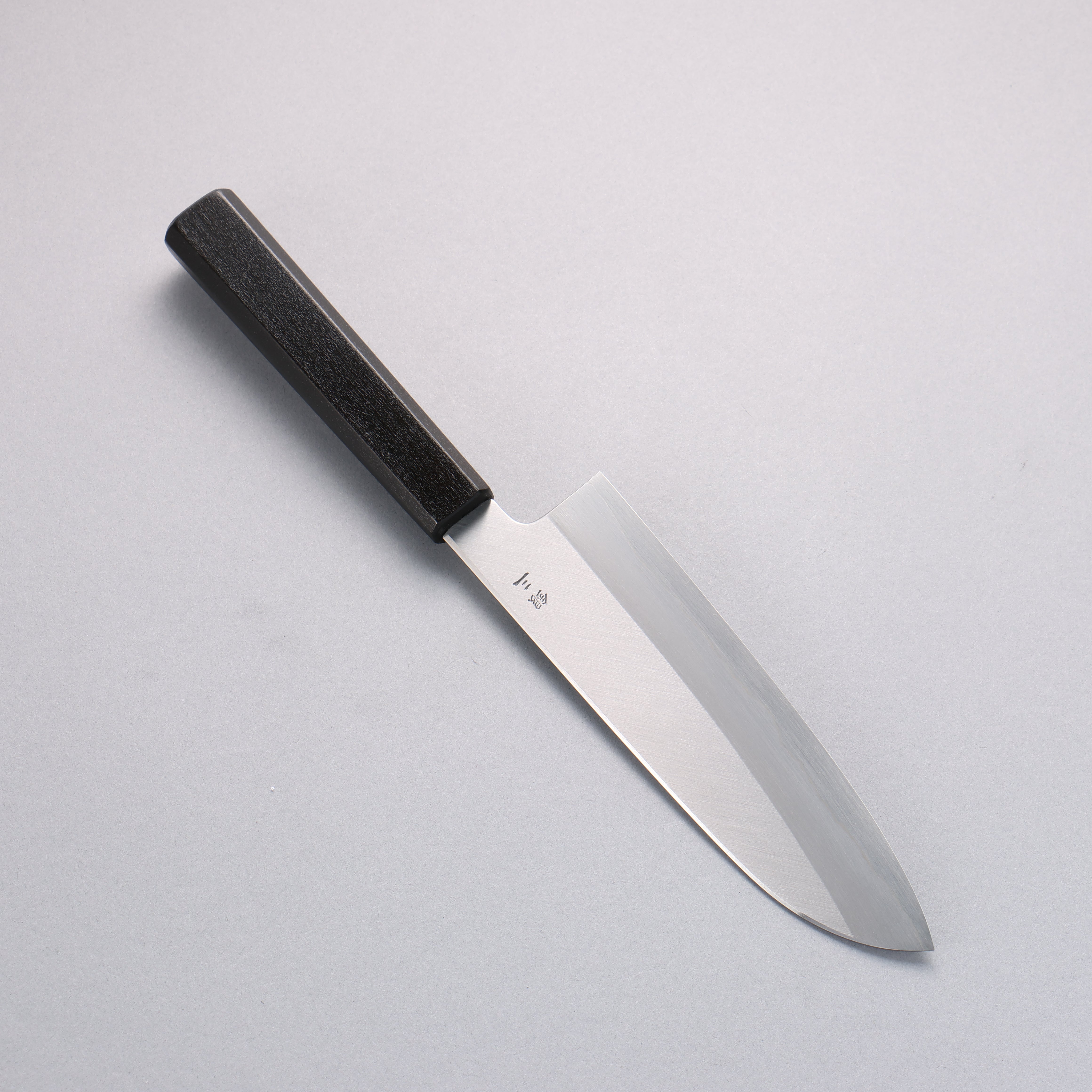 Kagekiyo Silver Steel No.3 Santoku 180mm Black Lacquered Magnolia Handle - Seisuke Knife