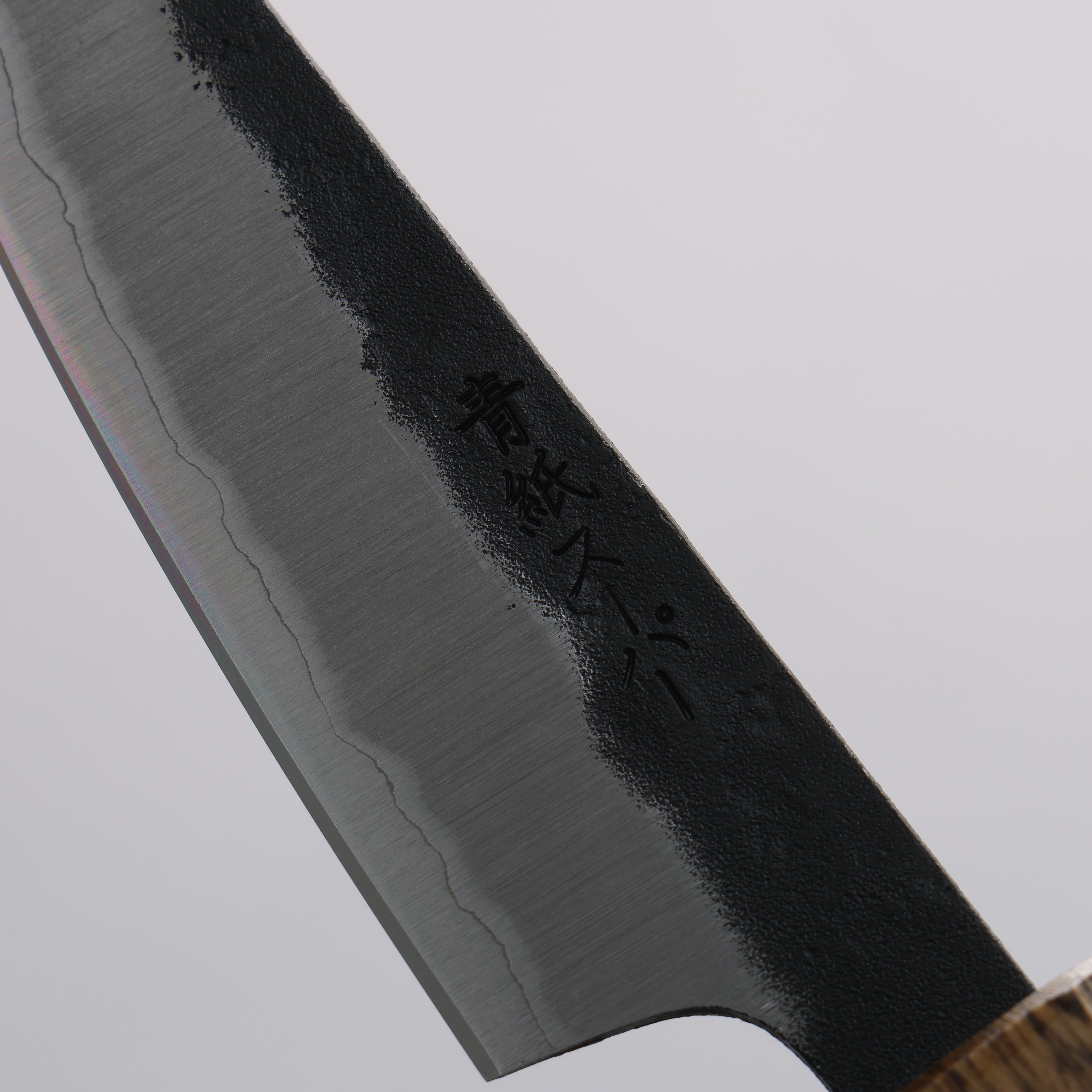 Oul Blue Super Black Nashiji Petty-Utility 80mm Oak Handle - Seisuke Knife