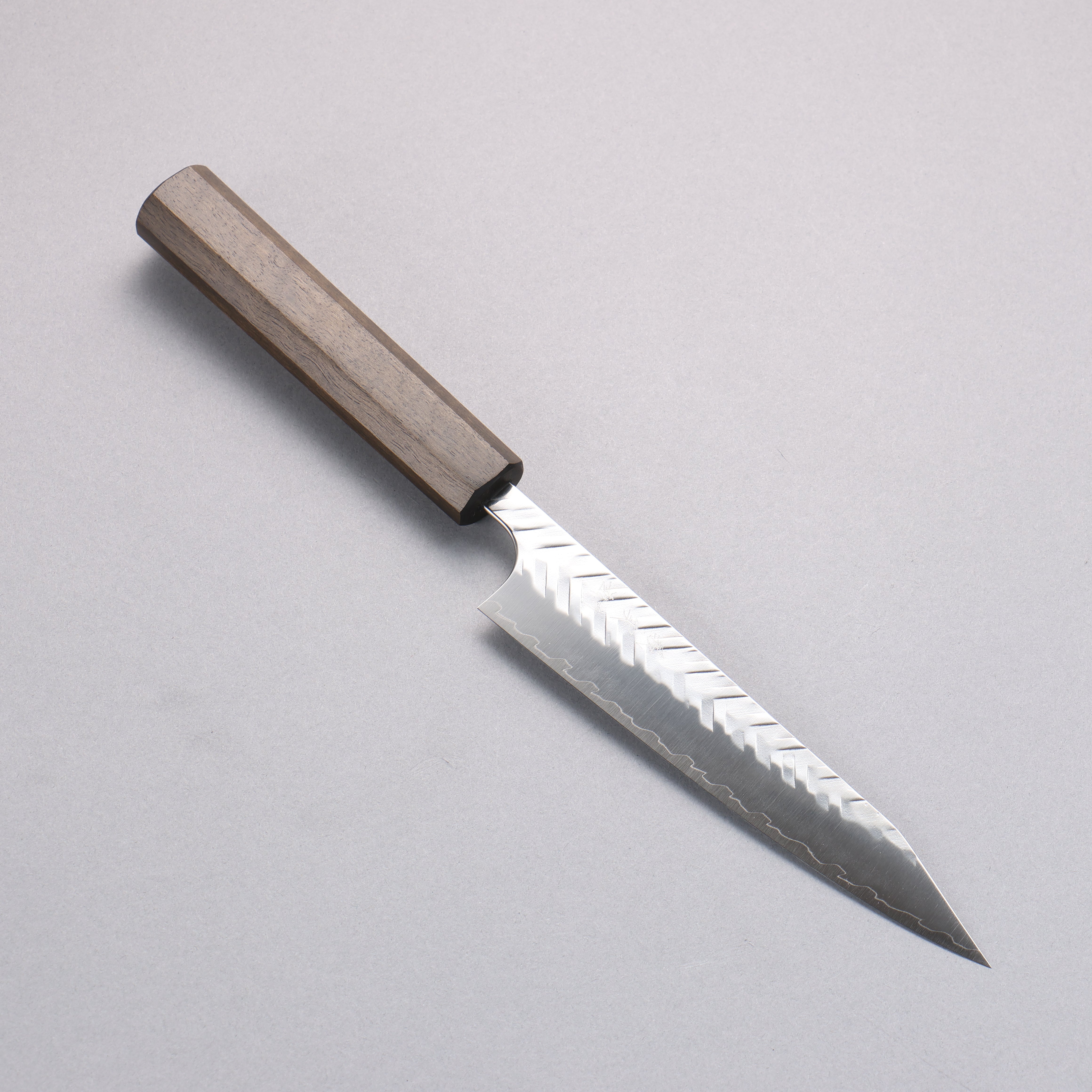 Yoshimi Kato SPG STRIX Hammered (V) Kiritsuke Petty-Utility 150mm Black Persimmon Black Lacquered Handle - Seisuke Knife