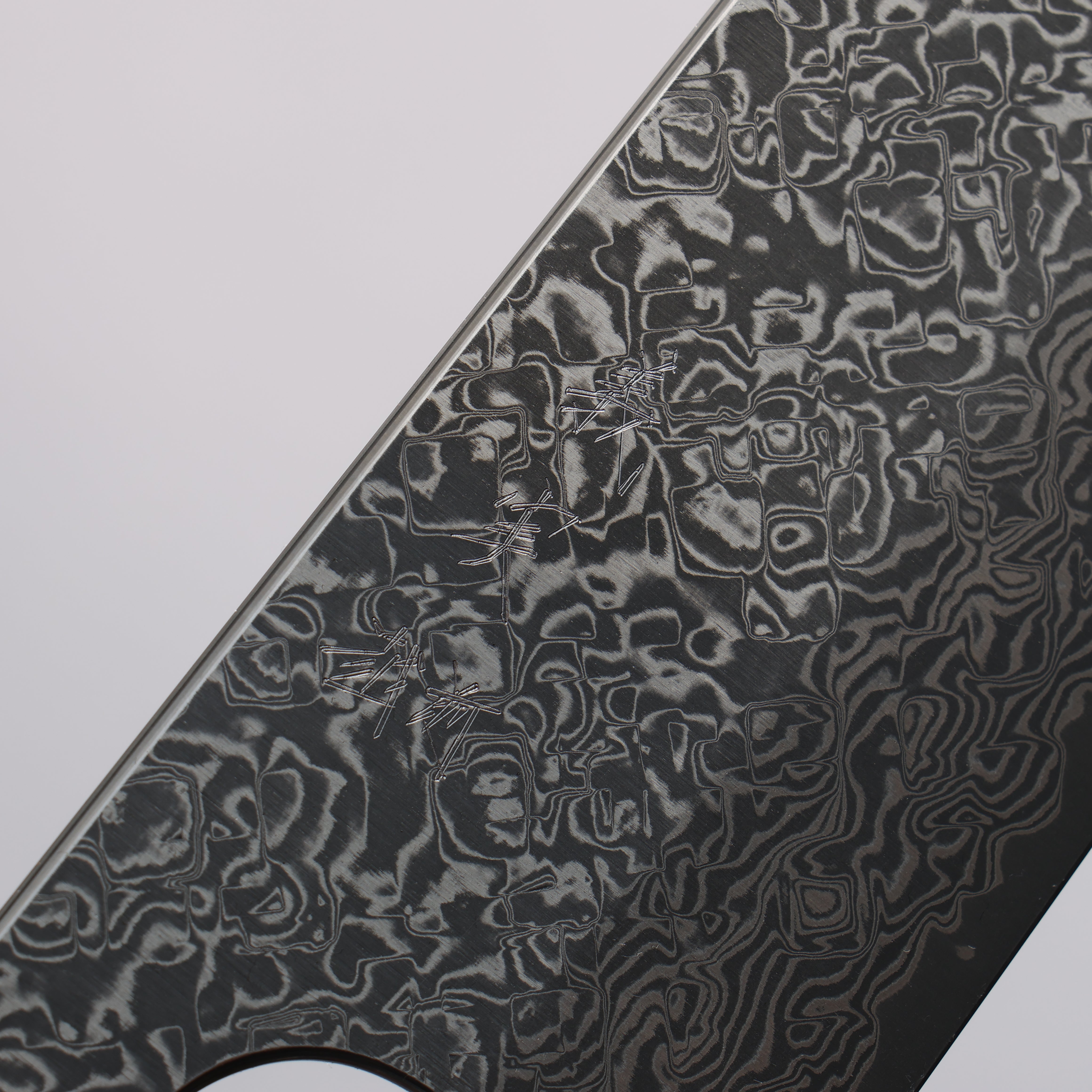 Yoshimi Kato VG10 Black Damascus Santoku 170mm Walnut Handle - Seisuke Knife