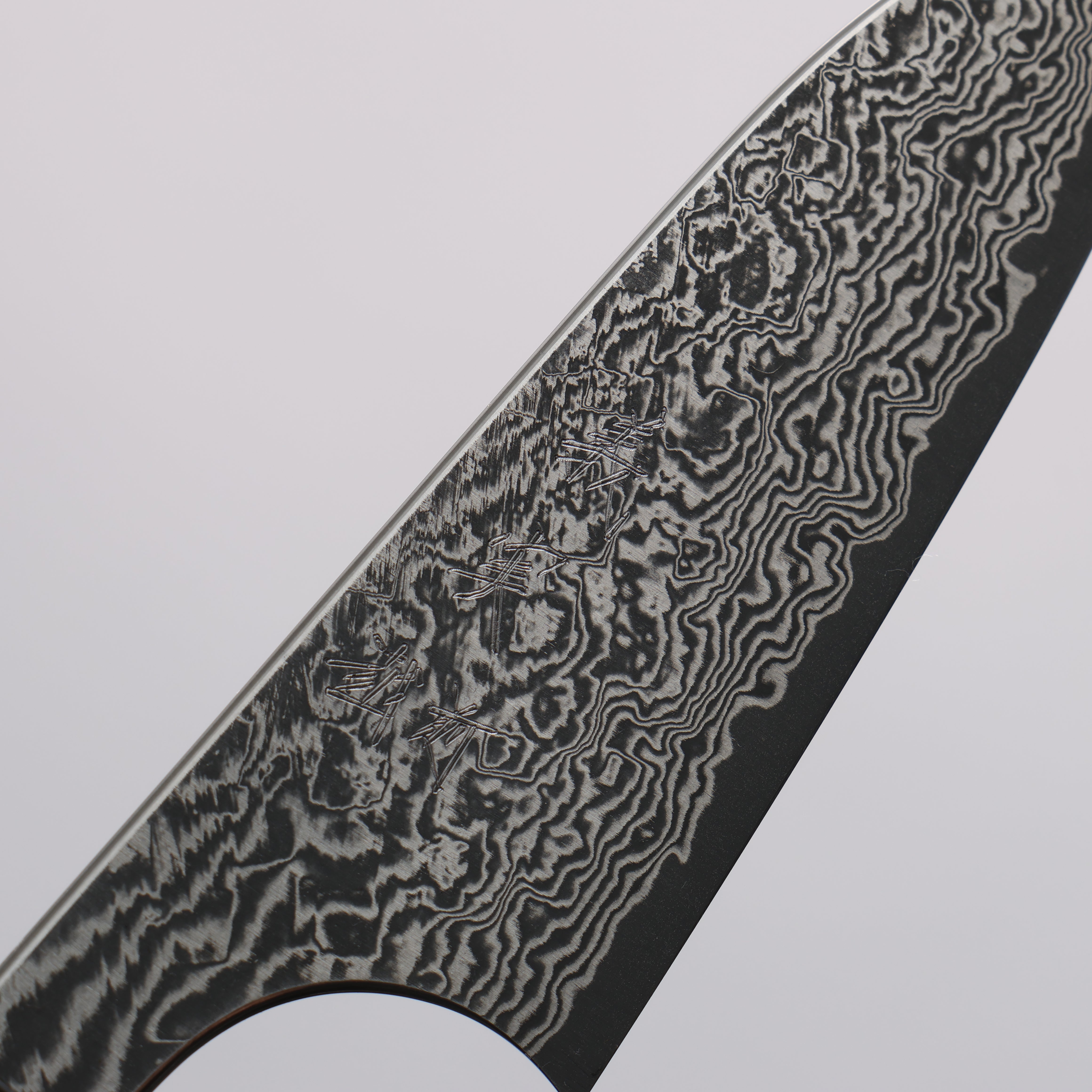 Yoshimi Kato VG10 Black Damascus Paring 65mm Sandalwood & White Ring Handle - Seisuke Knife