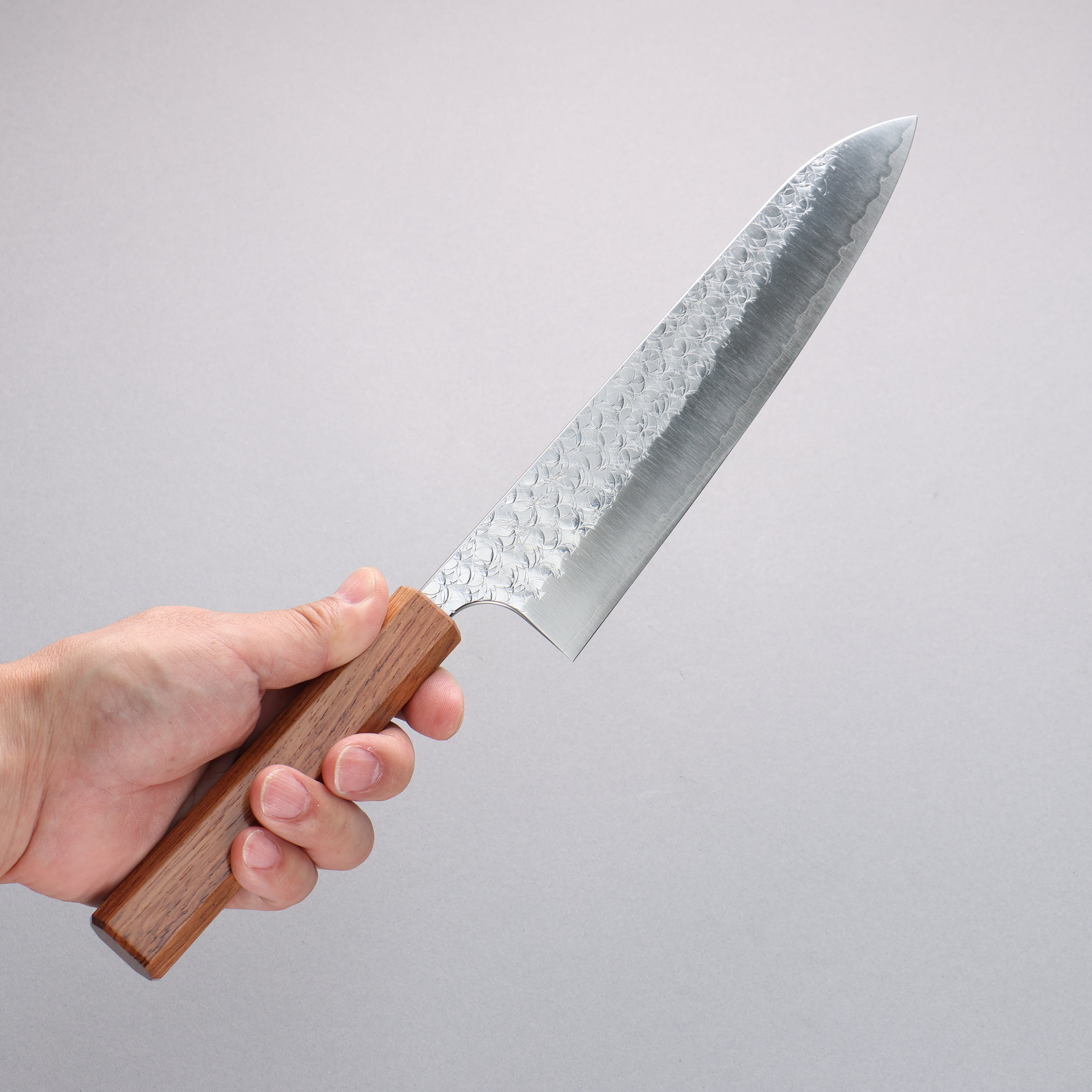 Yoshimi Kato Minamo SG2 Hammered Gyuto 210mm Rosewood Handle - Seisuke Knife