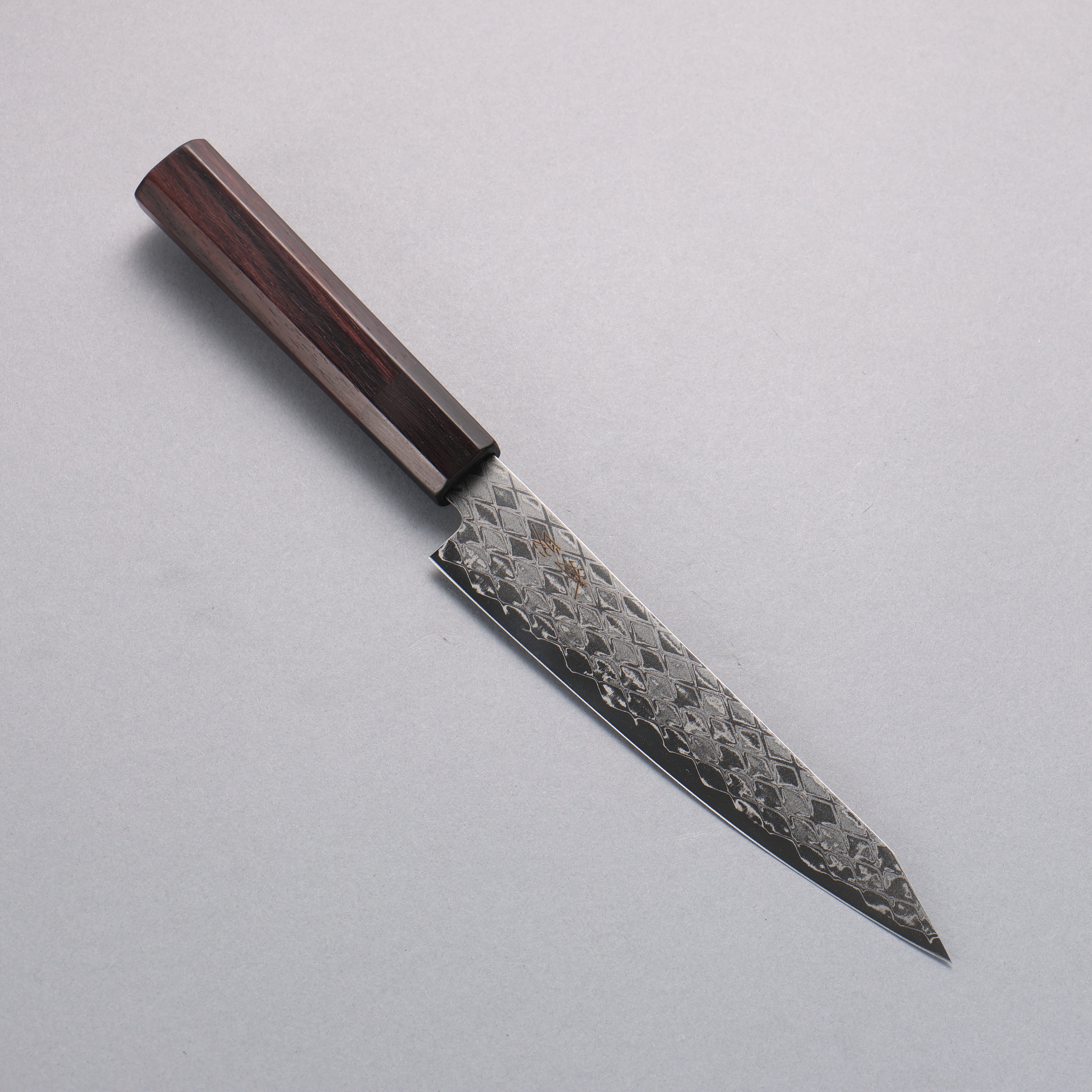 Seisuke AUS10 Mirror Crossed Kiritsuke Petty-Utility 150mm Shitan & Black Pakkawood Handle - Seisuke Knife