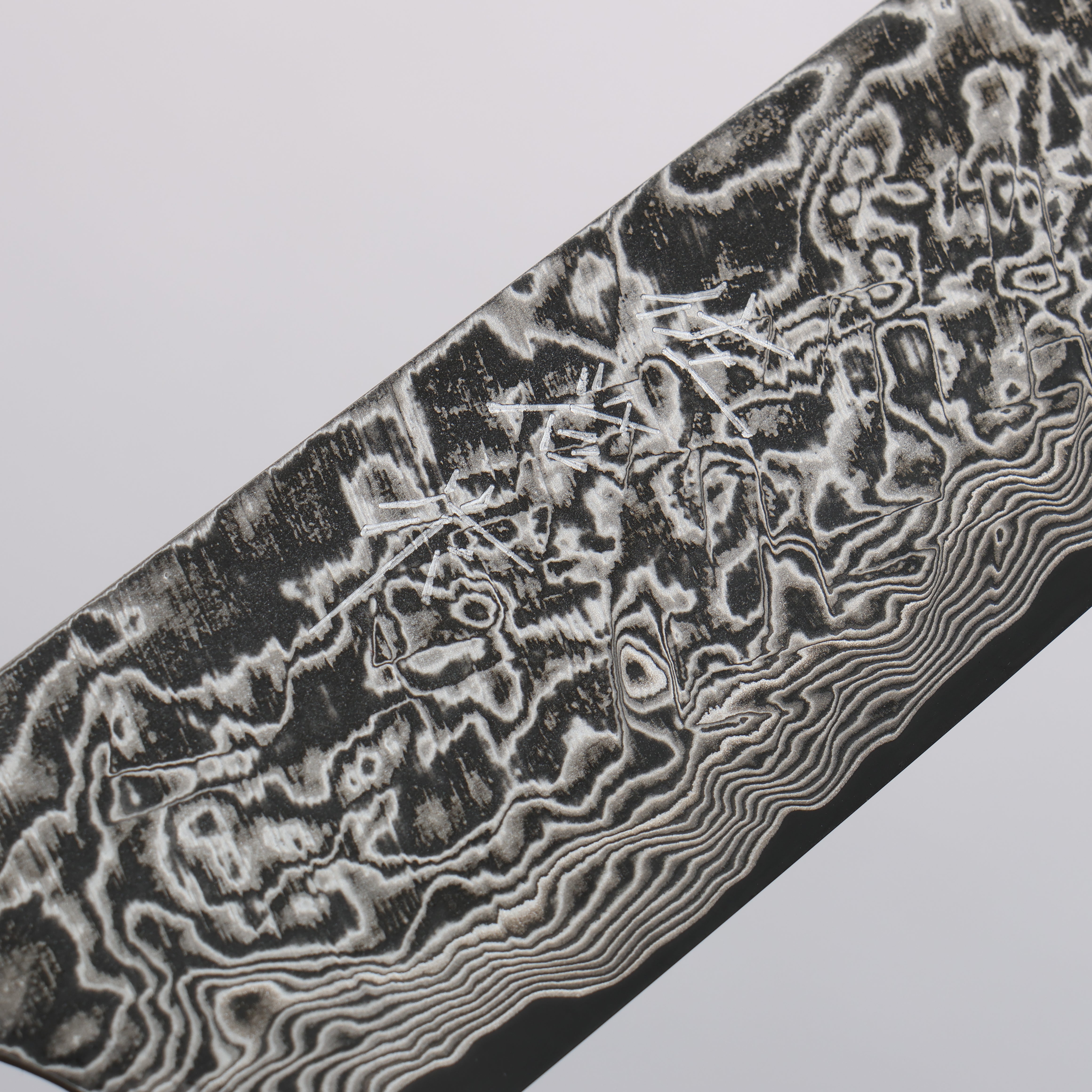 Takeshi Saji SG2 Black Damascus Sujihiki 240mm Ebony Wood Handle - Seisuke Knife