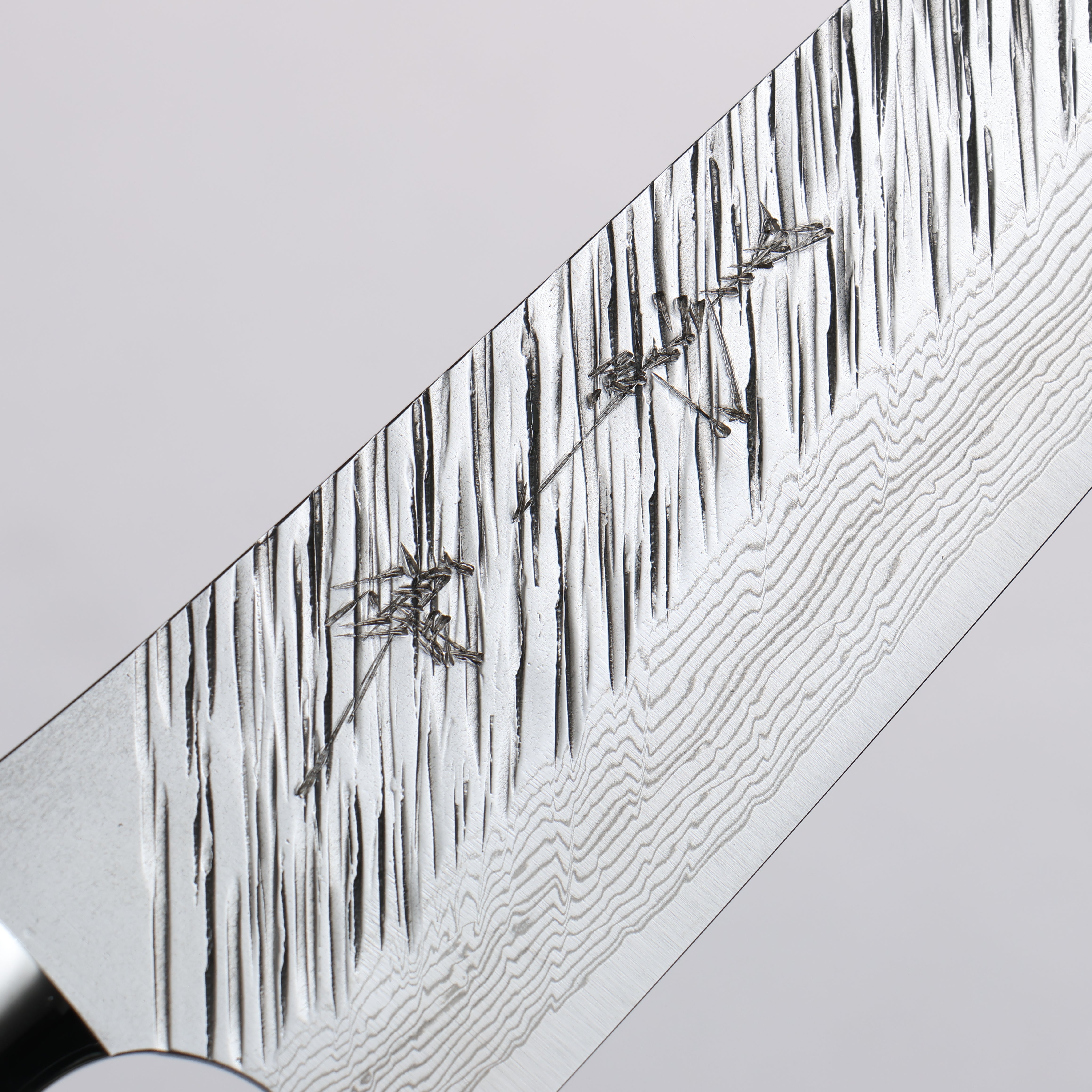 Yu Kurosaki Fujin SG2 Hammered Damascus Bunka 180mm Brown Black Acrylic Handle - Seisuke Knife