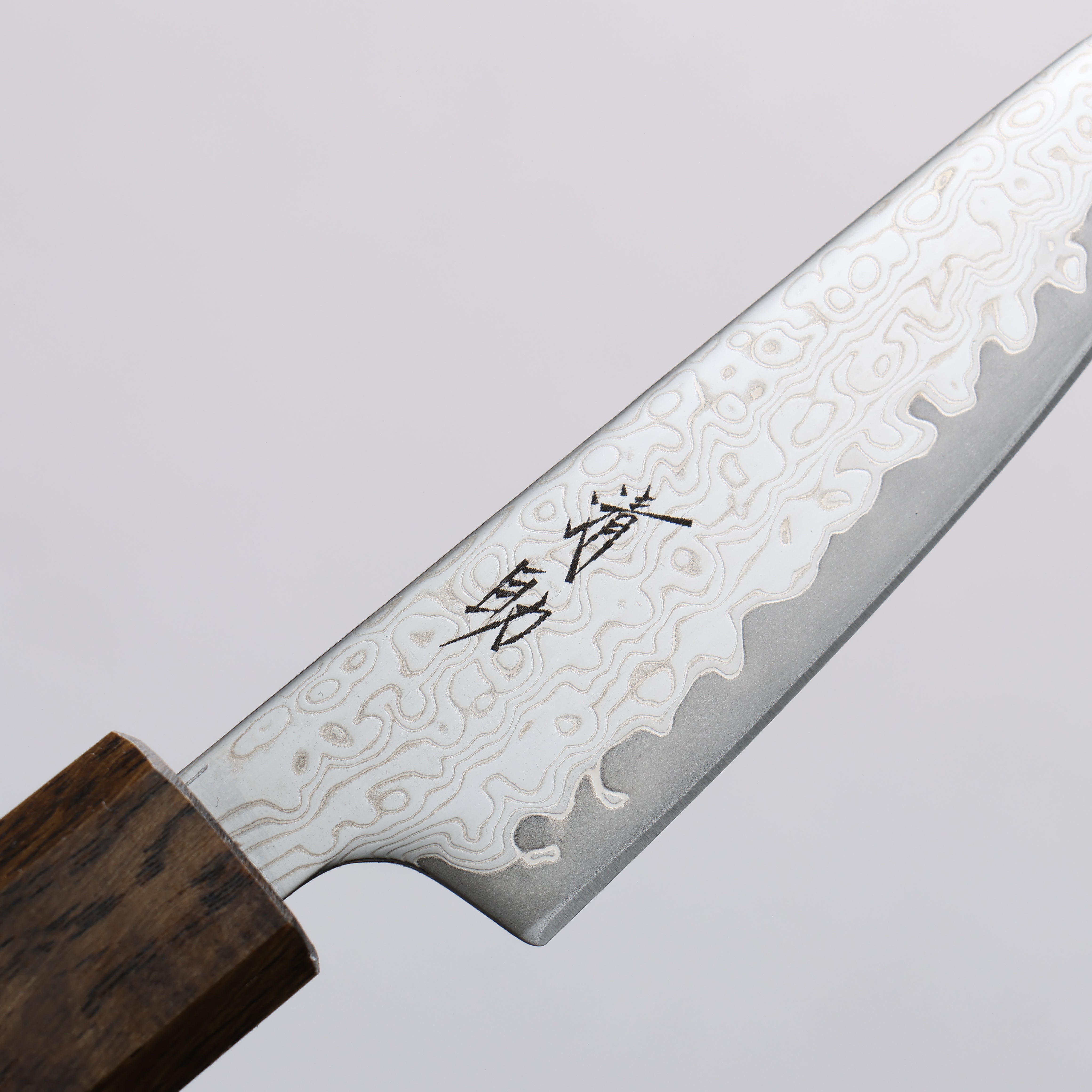 Seisuke VG10 Mirrored Damascus Paring 80mm Oak Handle - Seisuke Knife