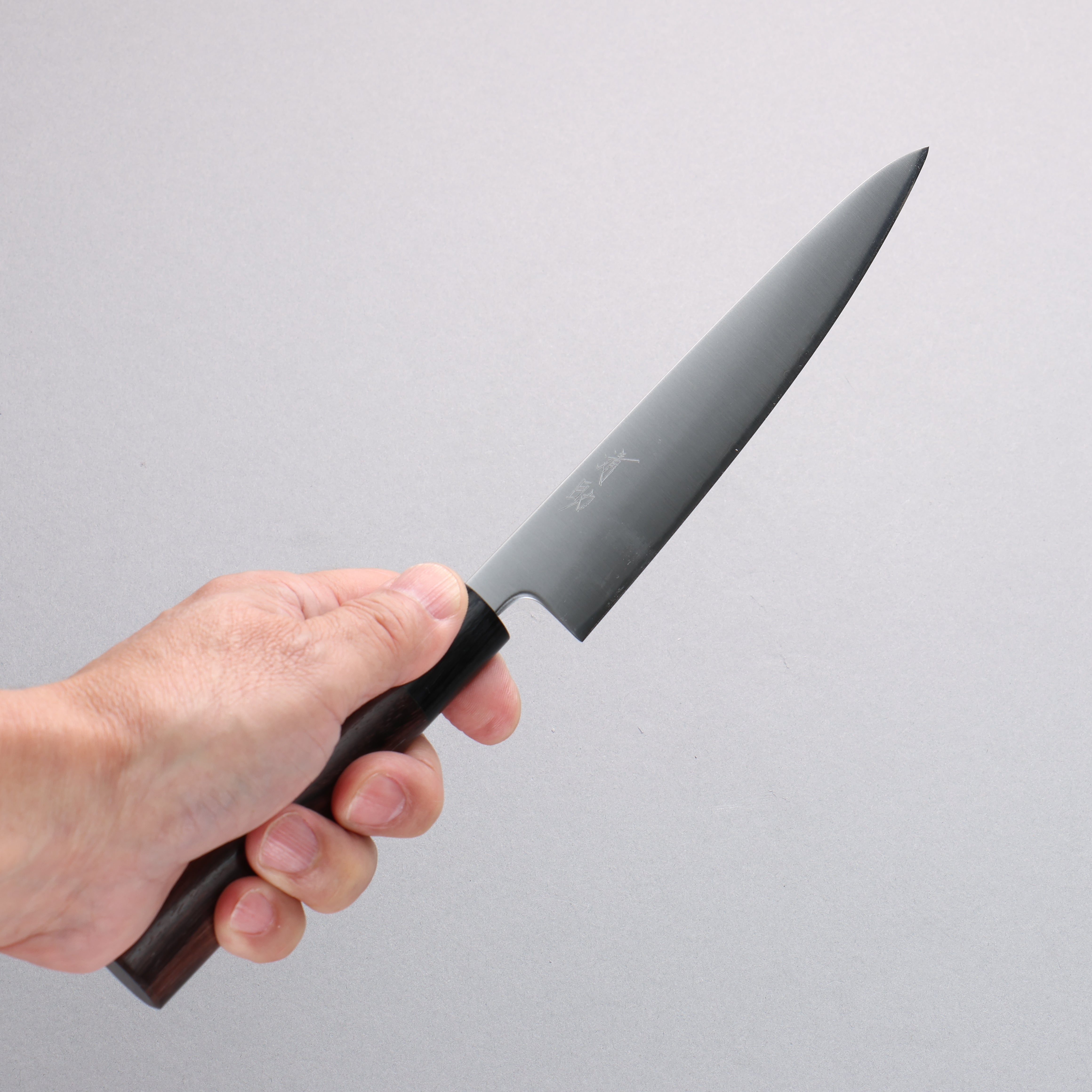 Seisuke Blue Super Migaki Petty-Utility 150mm Shitan Handle - Seisuke Knife