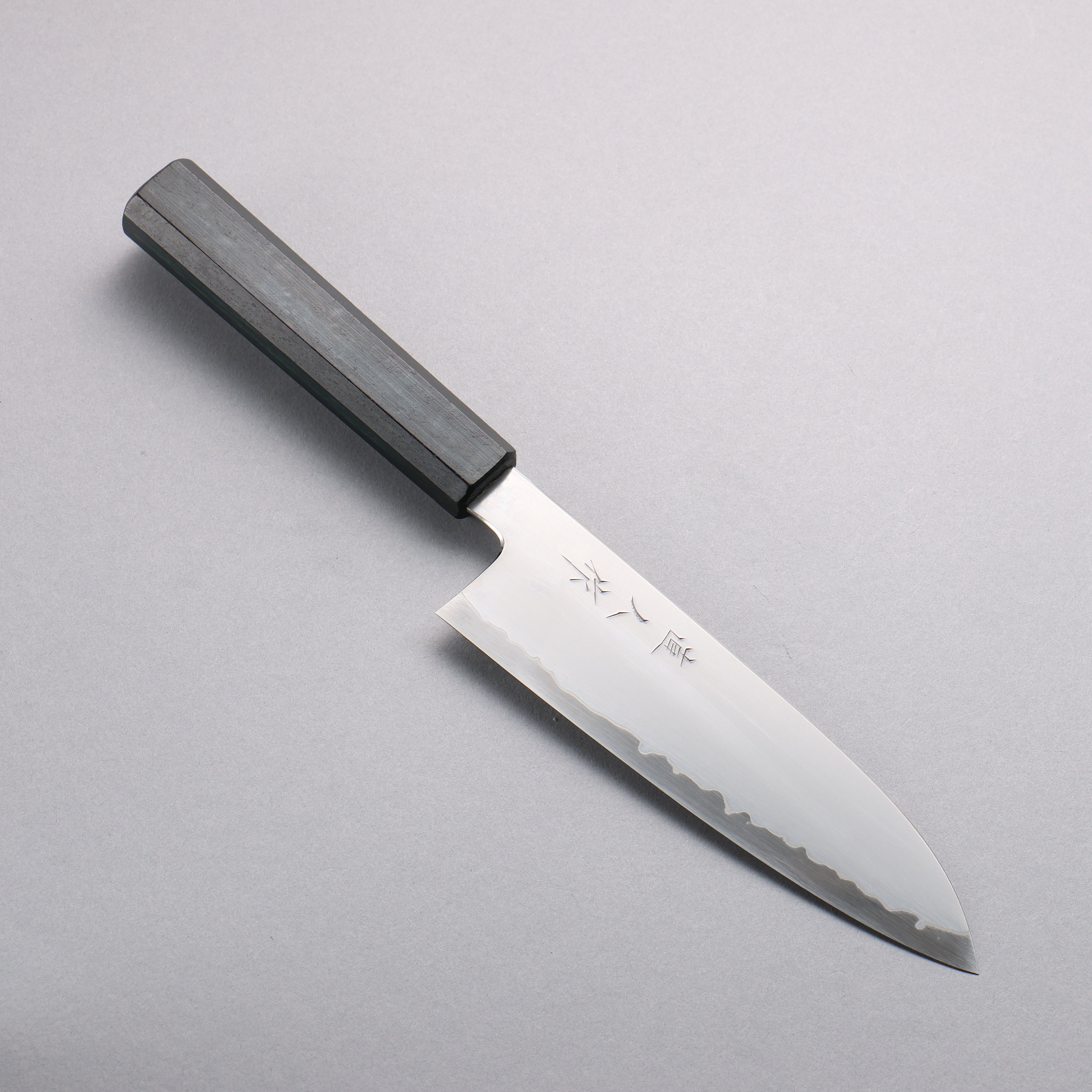 Naohito Myojin SG2 Kasumitogi Santoku 170mm Indigo Dyed Oak Handle - Seisuke Knife