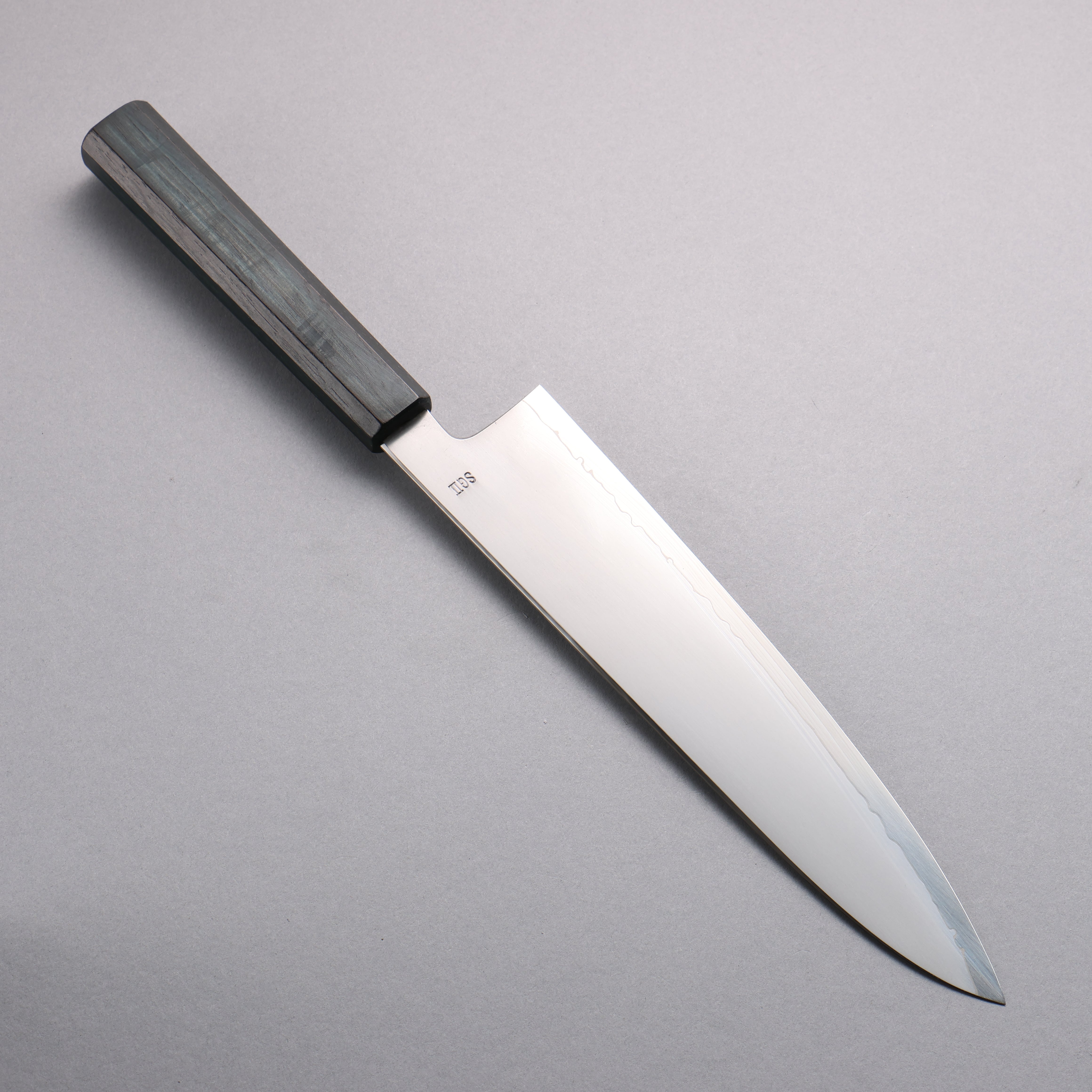 Naohito Myojin SG2 Kasumitogi Gyuto 240mm Indigo Dyed Oak Handle - Seisuke Knife