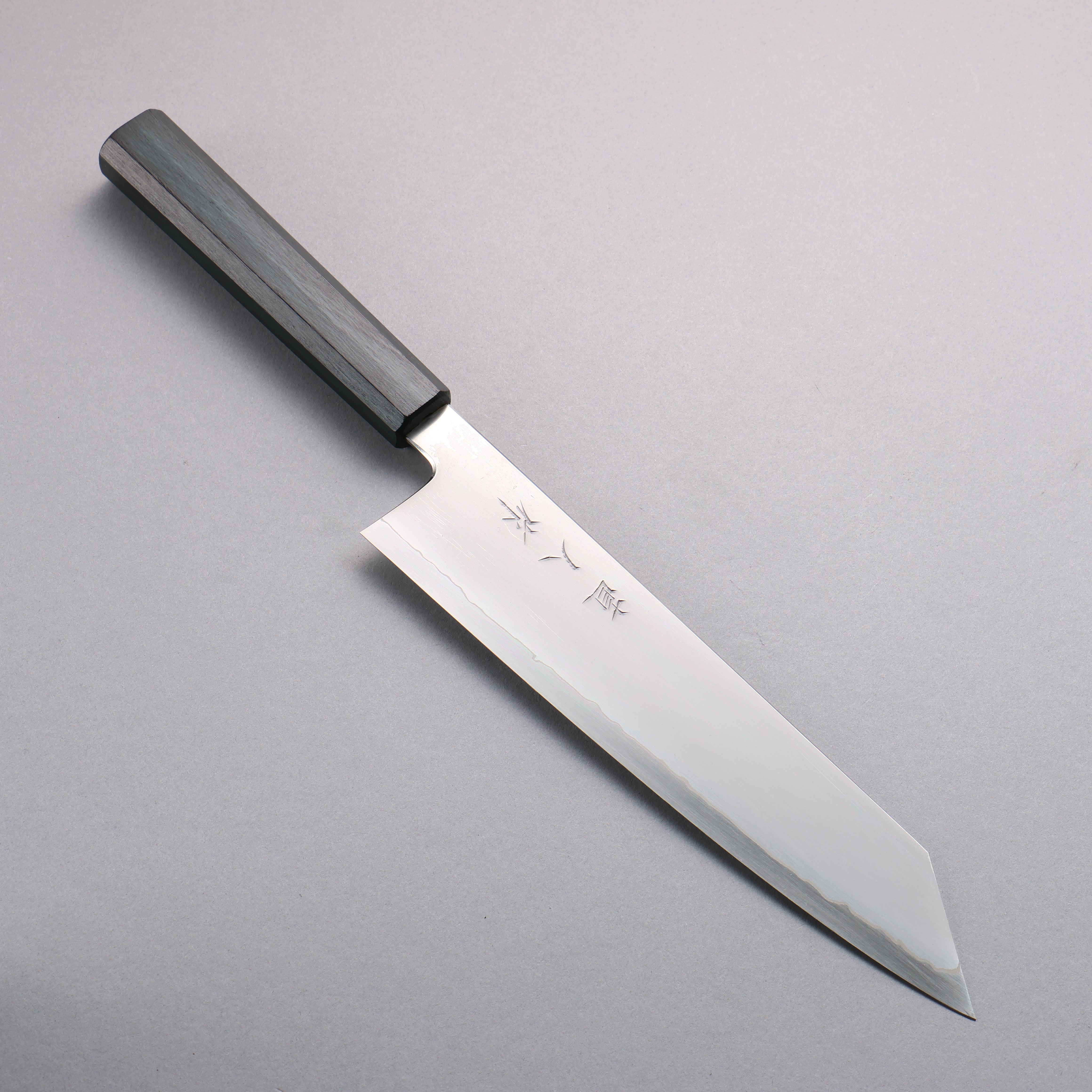Naohito Myojin SG2 Kasumitogi Kiritsuke Gyuto 240mm Indigo Dyed Oak Handle - Seisuke Knife