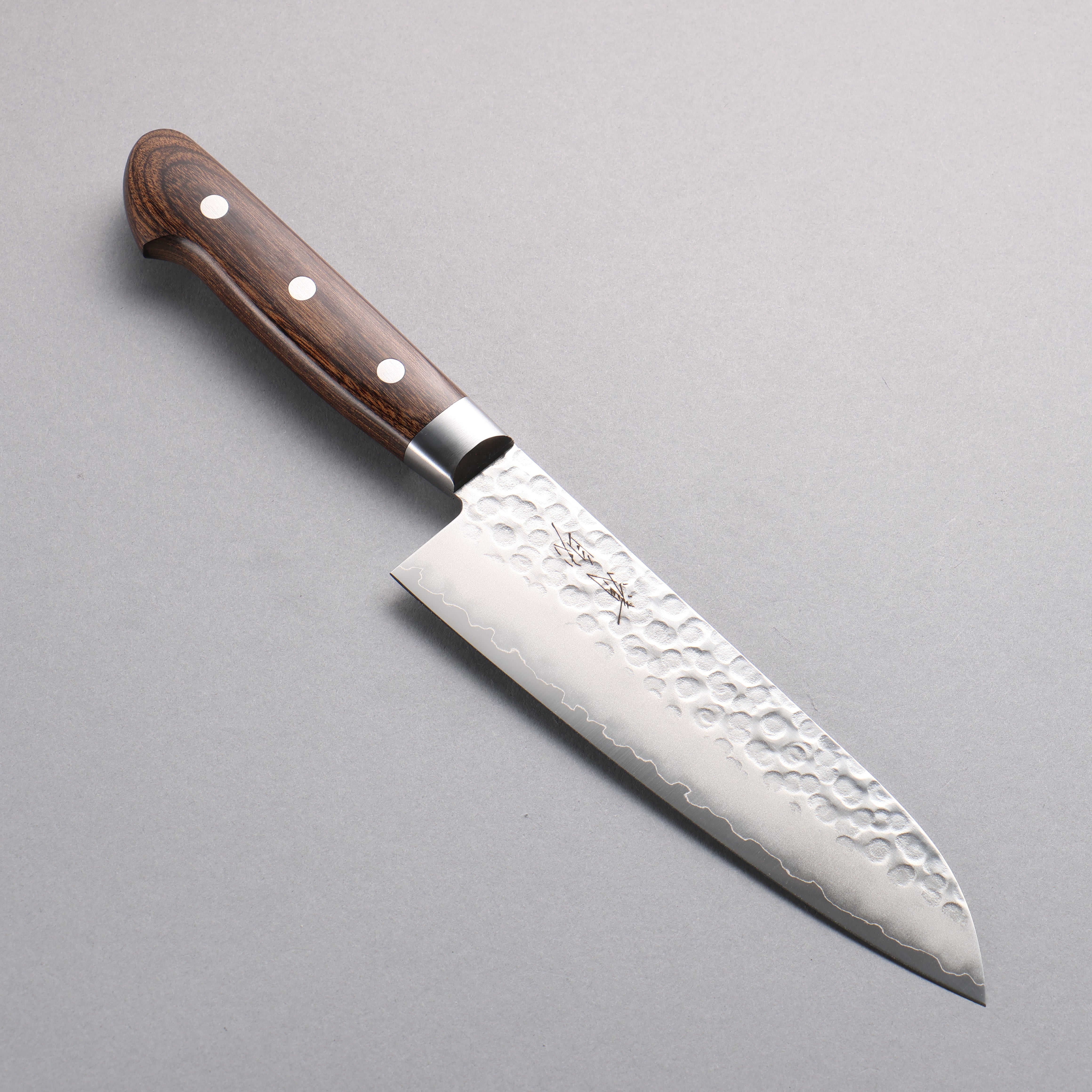 Seisuke VG10 Hammered Santoku 165mm Zebrawood Handle - Seisuke Knife