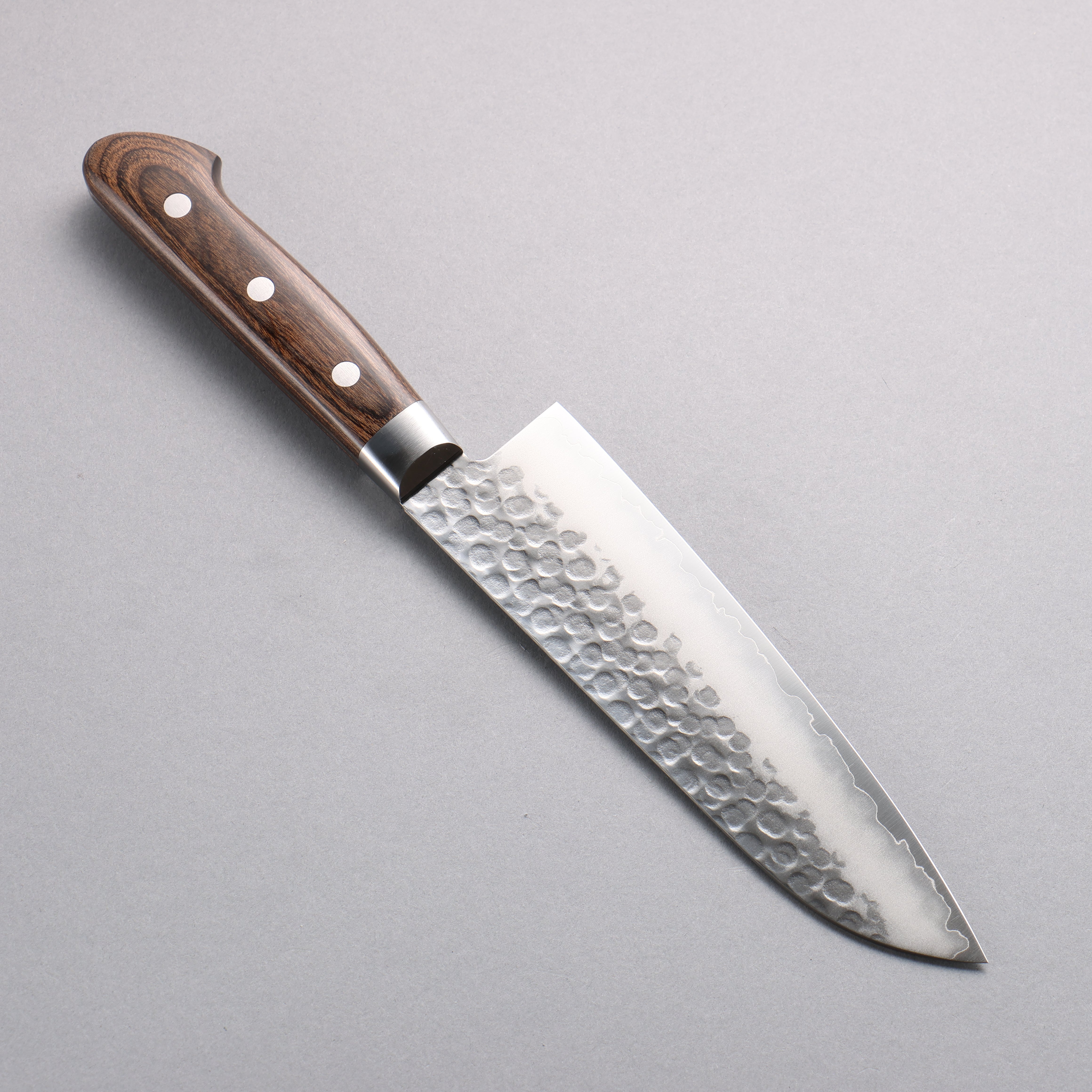 Seisuke VG10 Hammered Santoku 165mm Zebrawood Handle - Seisuke Knife
