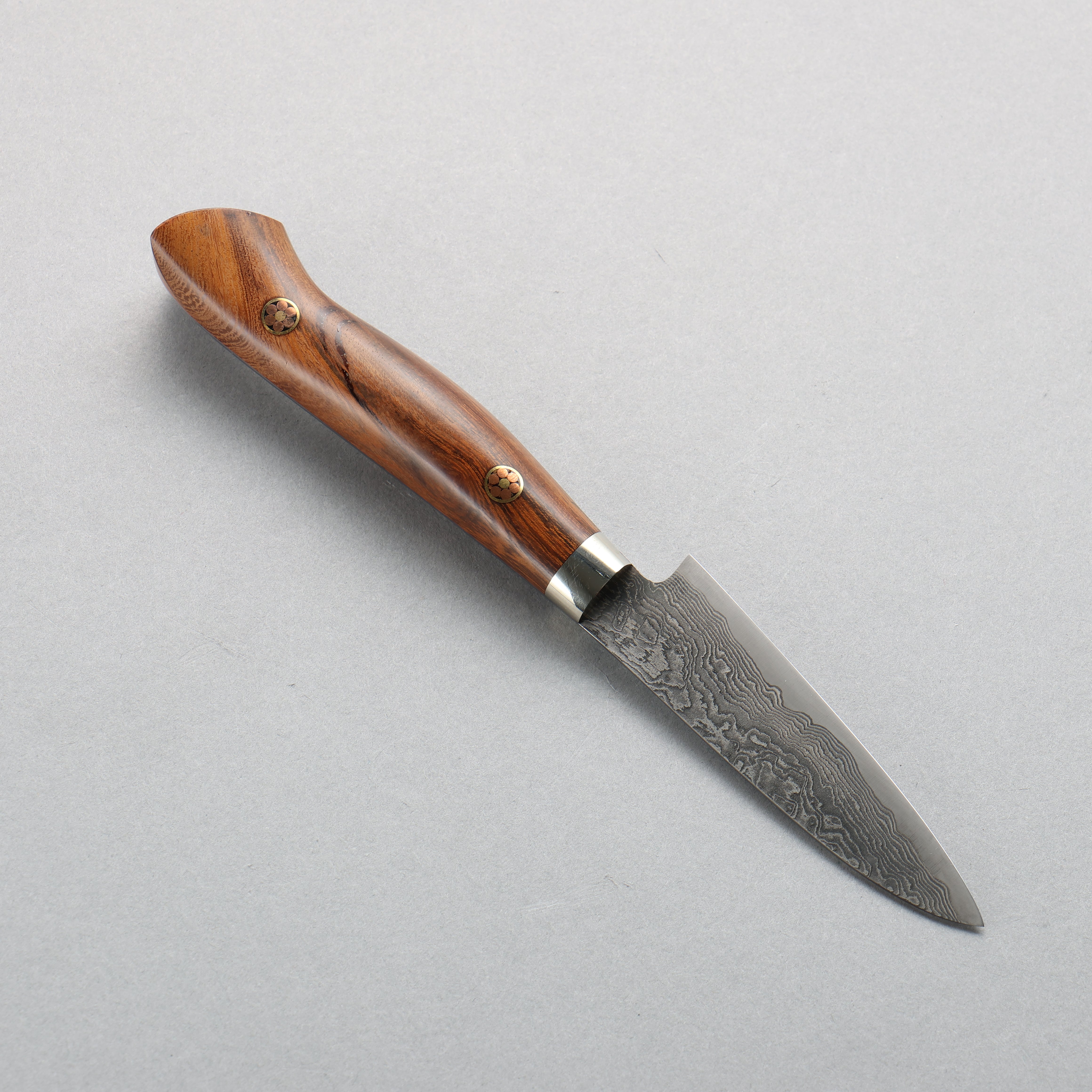 Shigeki Tanaka Non-Engraving SG2 Damascus Paring 95mm Ironwood Handle - Seisuke Knife