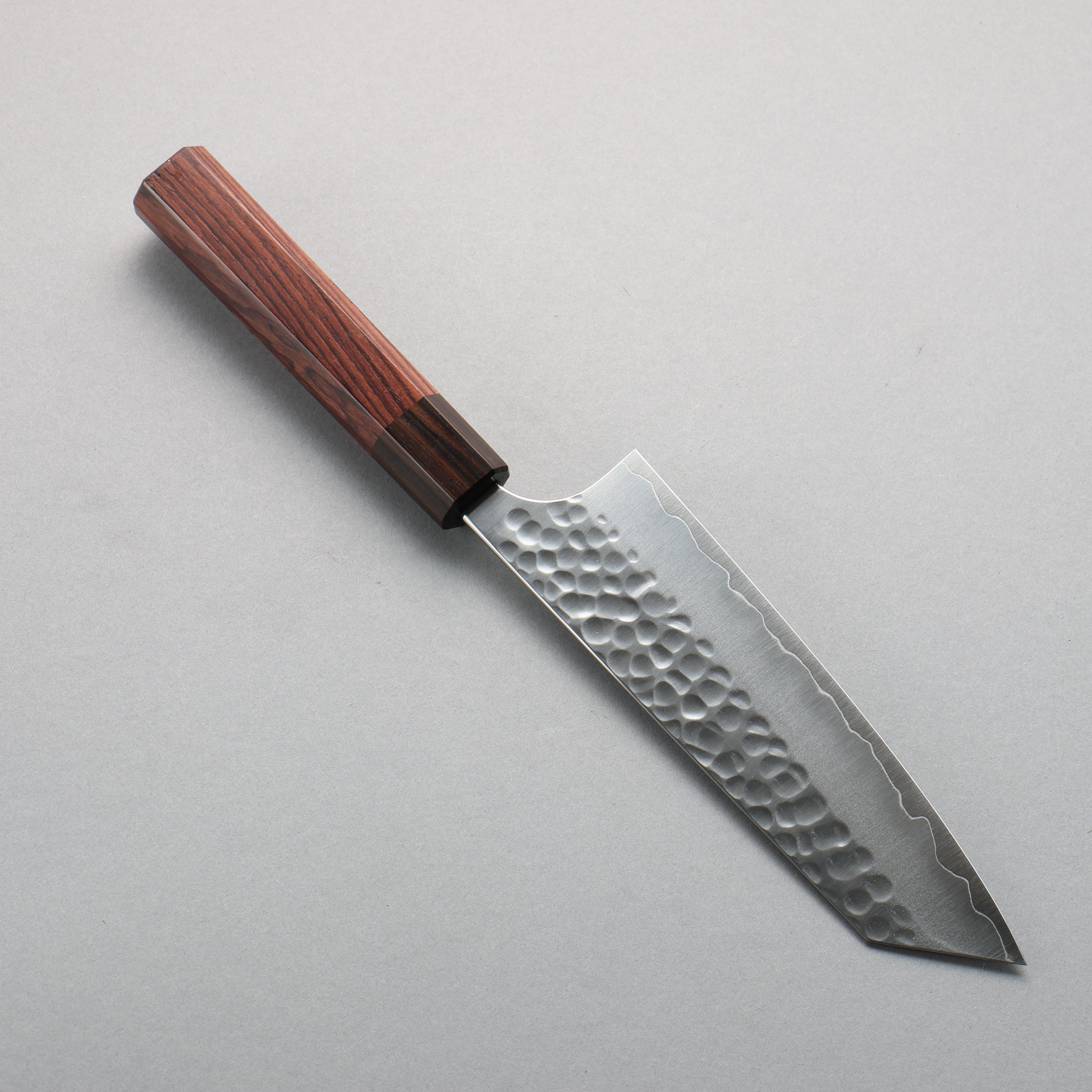 Yoshimi Kato SG2 Hammered(Maru) Bunka 170mm Rosewood (Ferrule: Ebony) Handle - Seisuke Knife