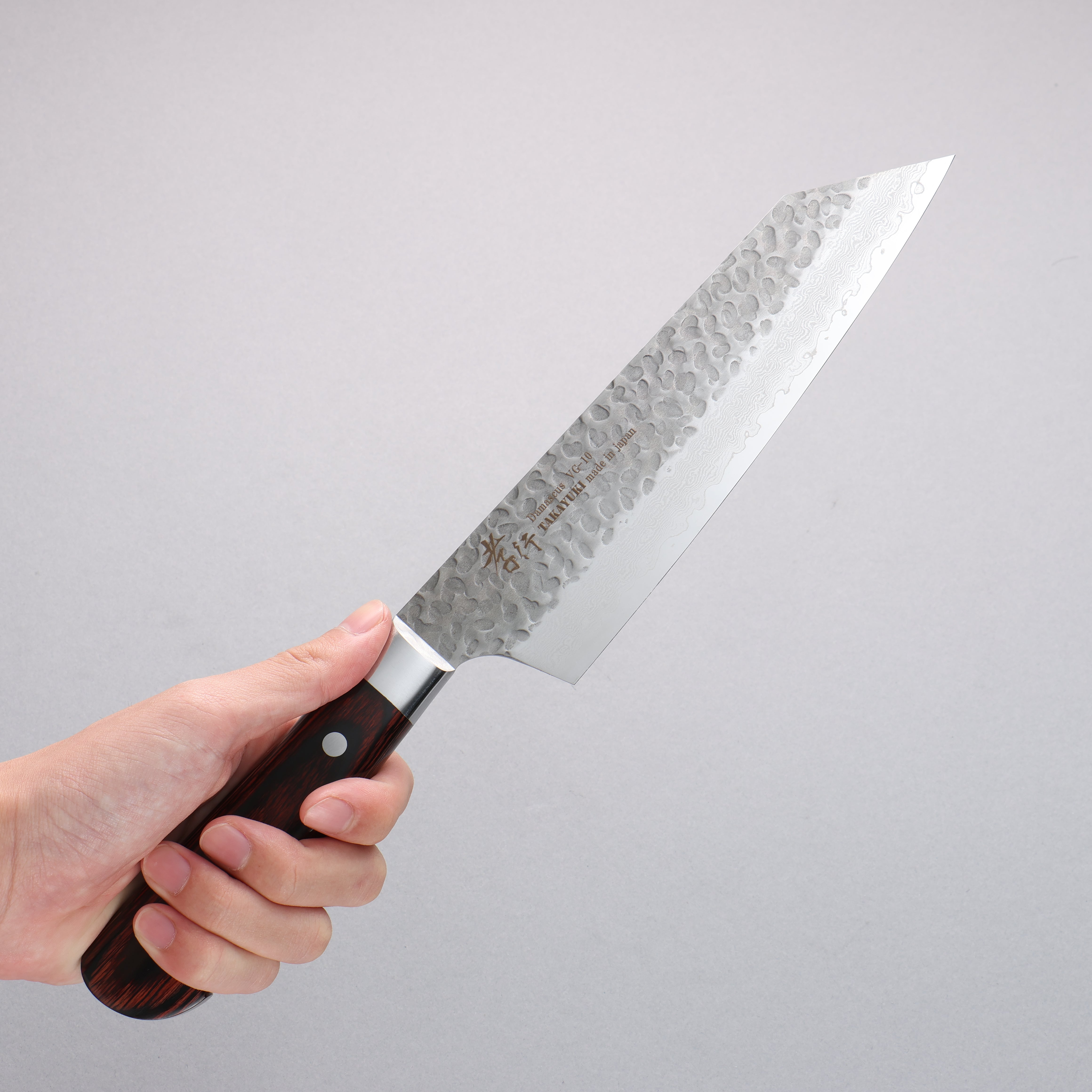 Sakai Takayuki VG10 33 Layer Damascus Kiritsuke Gyuto 190mm Mahogany Pakka wood Handle - Seisuke Knife