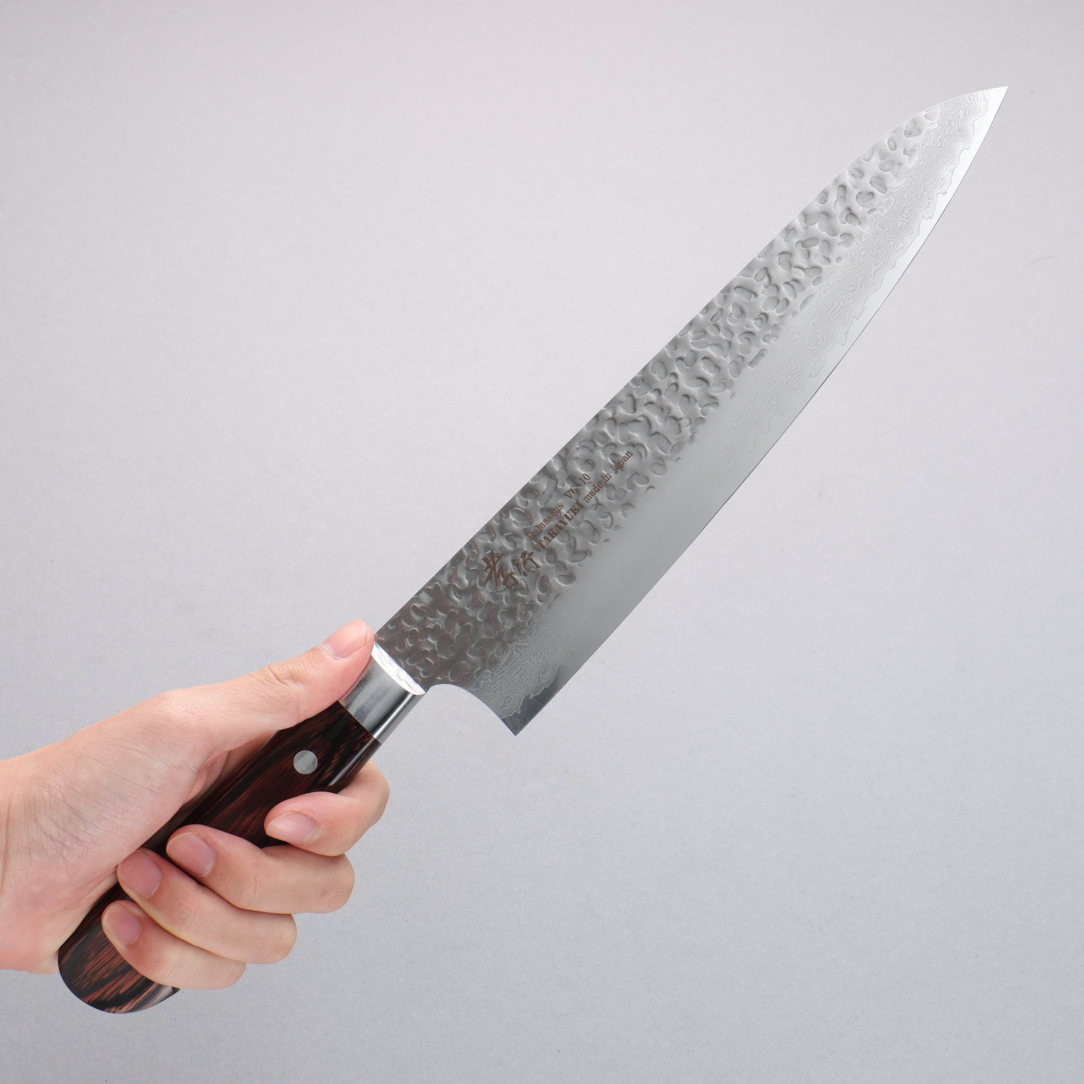 Sakai Takayuki VG10 33 Layer Damascus Gyuto 240mm Mahogany Pakka wood Handle - Seisuke Knife