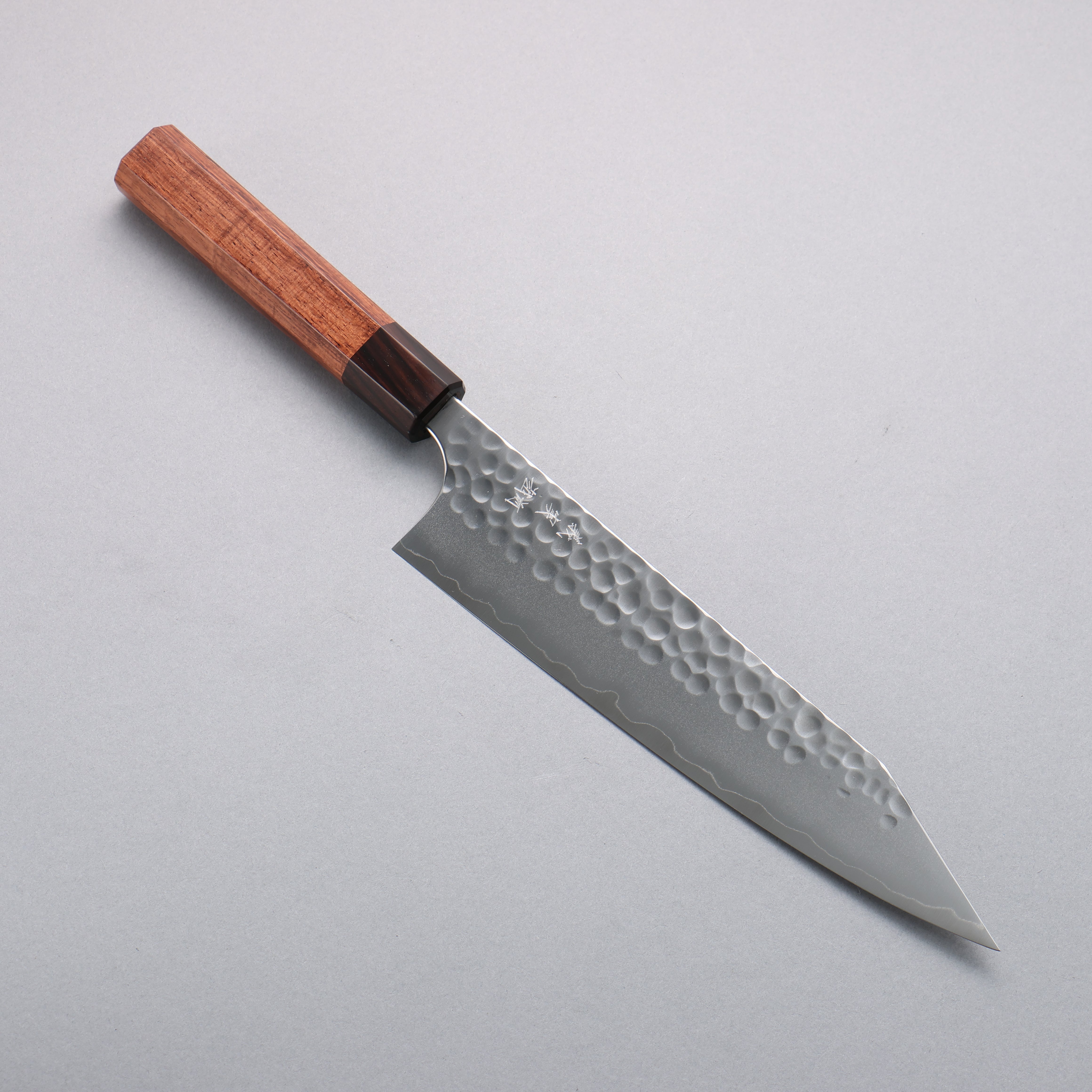 Yoshimi Kato SG2 Hammered(Maru) Kiritsuke Gyuto 210mm Rosewood (Ferrule: Ebony) Handle - Seisuke Knife