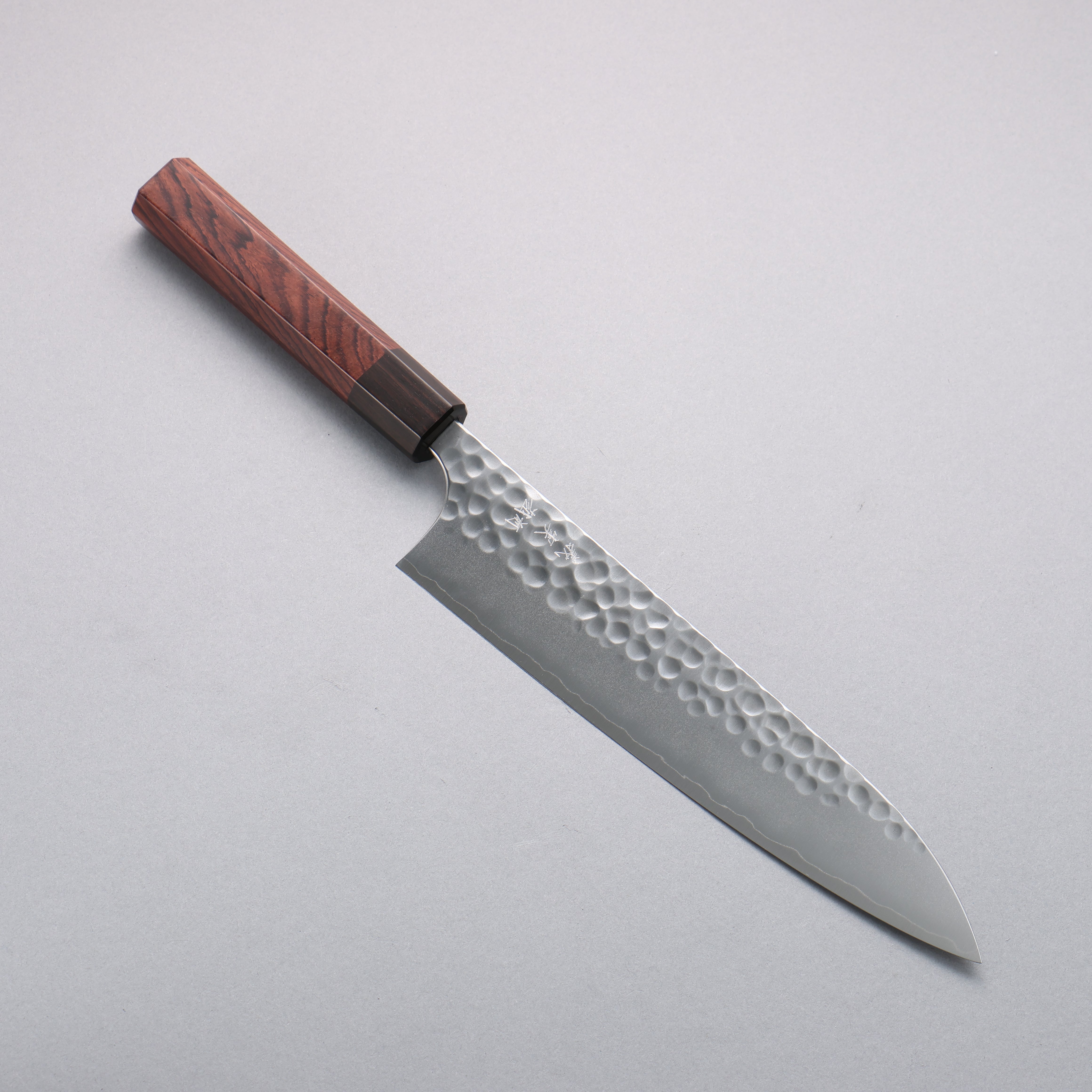 Yoshimi Kato SG2 Hammered(Maru) Gyuto 210mm Rosewood (Ferrule: Ebony) Handle - Seisuke Knife