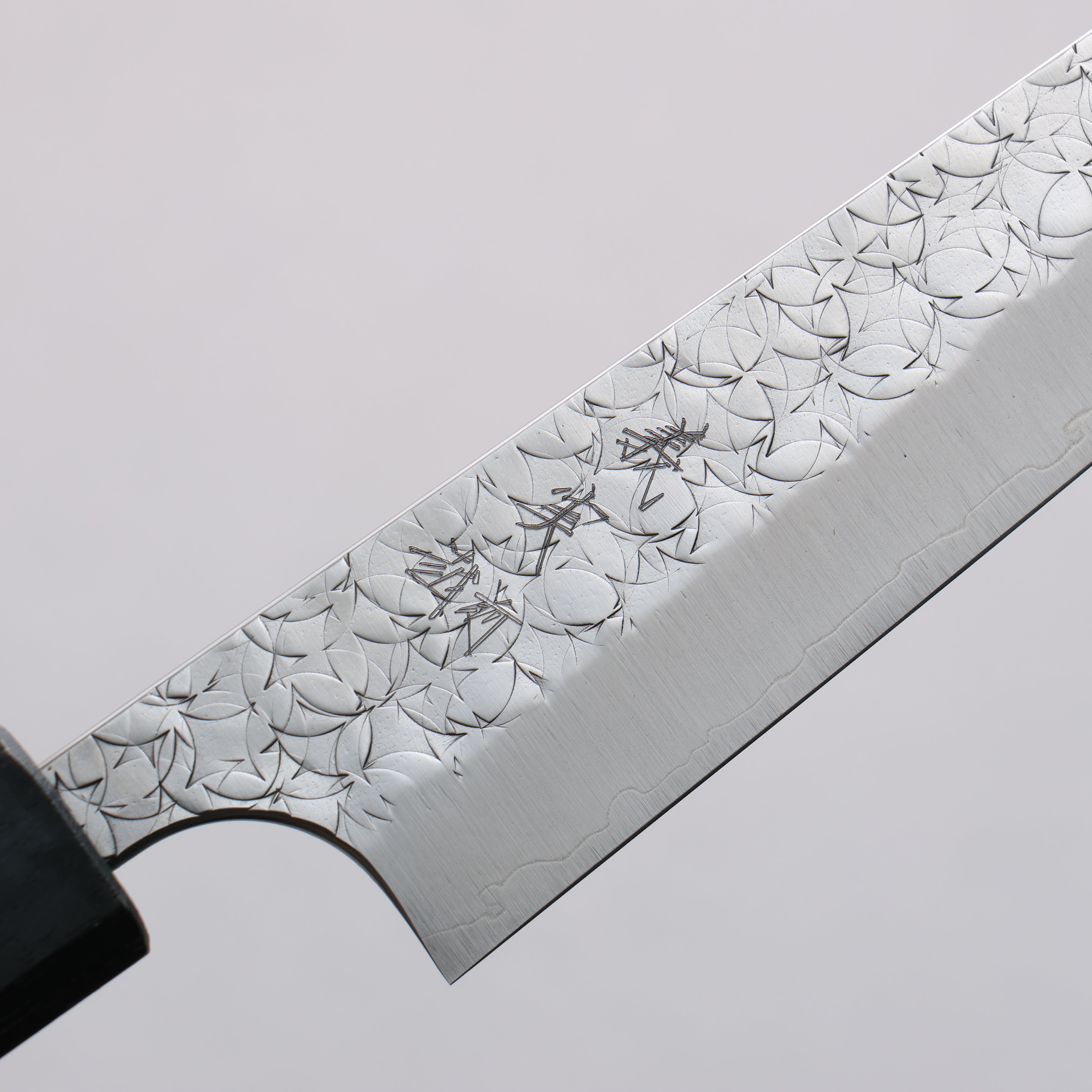 Yoshimi Kato Minamo SG2 Hammered Petty-Utility 150mm Oak (Indigo Dyed) Handle - Seisuke Knife