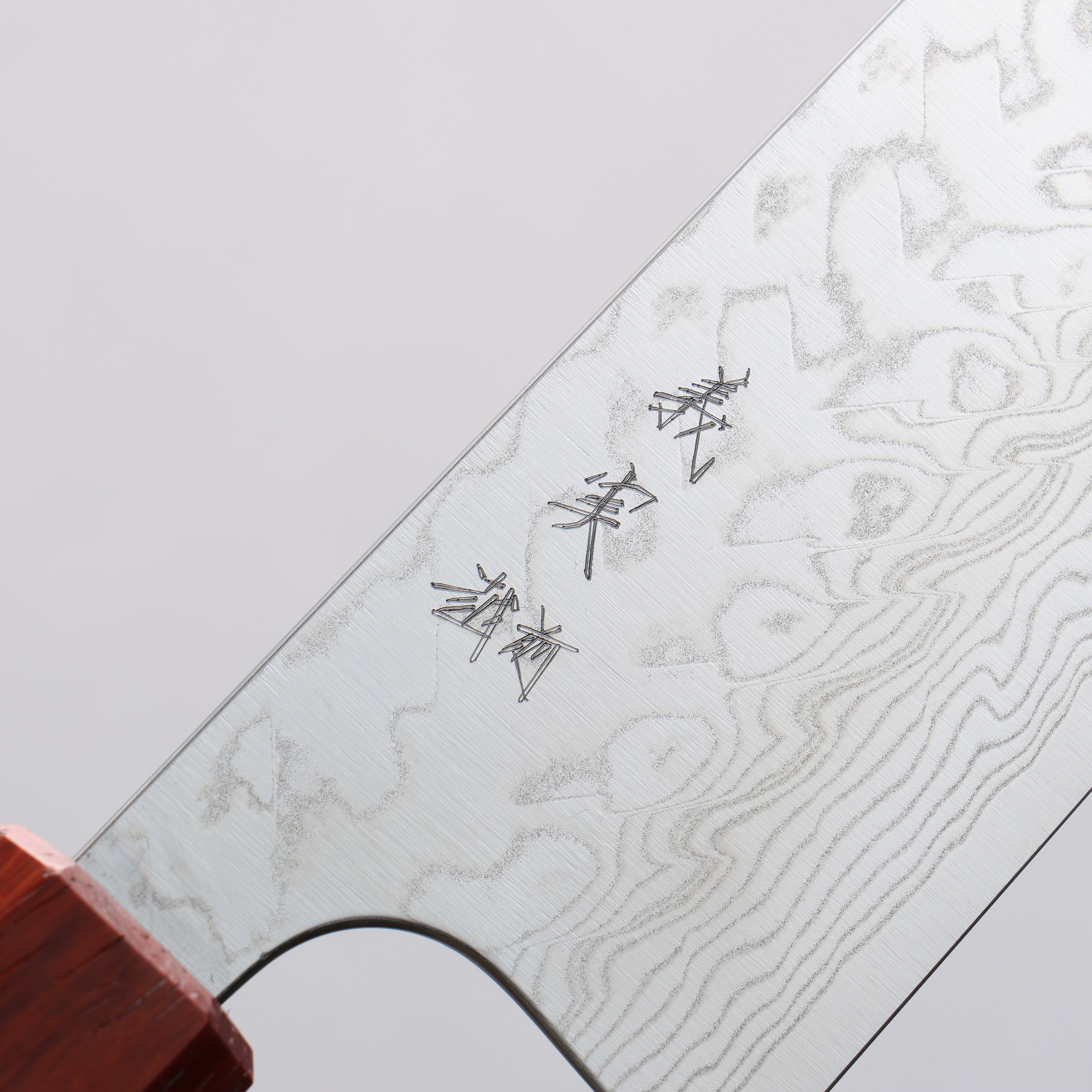 Yoshimi Kato SG2 Damascus Migaki Polish Finish Santoku 170mm Rosewood (Turquoise Ring) Handle - Seisuke Knife