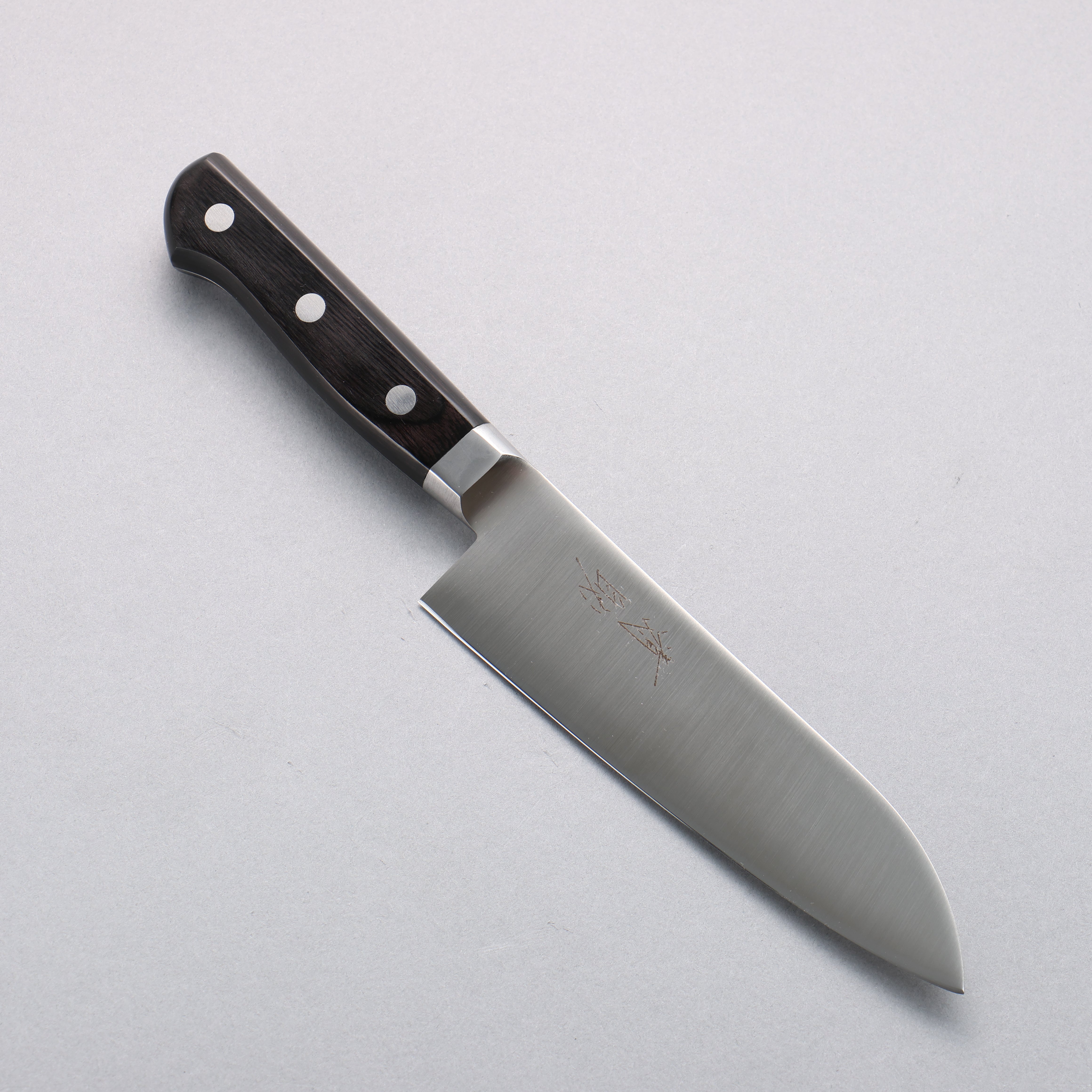 Seisuke Stainless Steel Small Santoku 150mm Black Pakka wood Handle - Seisuke Knife