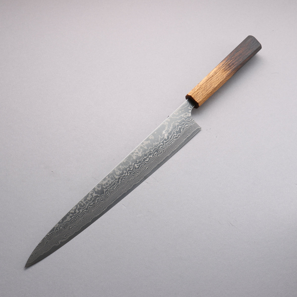 Anryu VG10 Migaki Finished Damascus Sujihiki 300mm Oak Handle