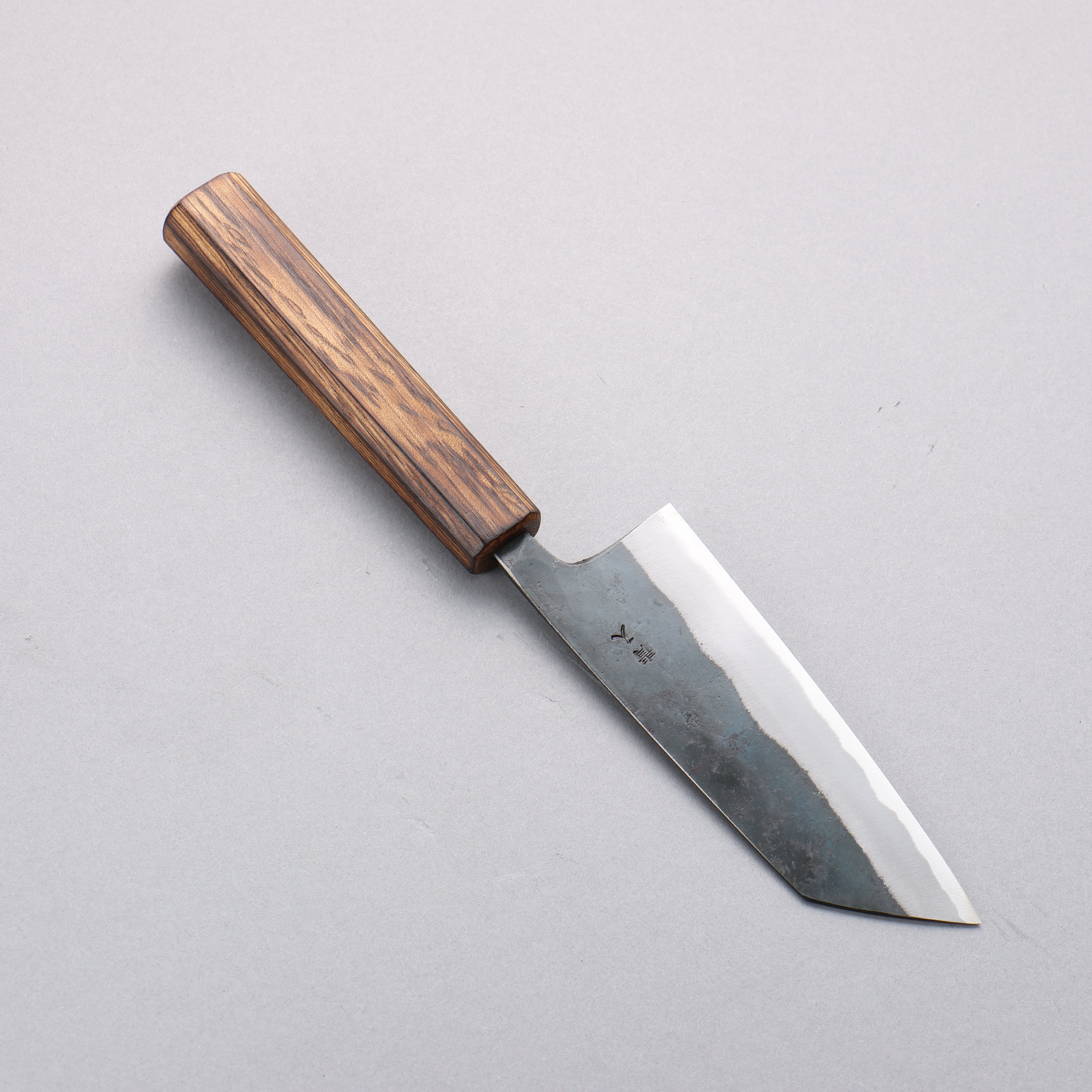 Oul Blue Steel No.2 Black Finished Small Bunka 125mm Oak Handle - Seisuke Knife