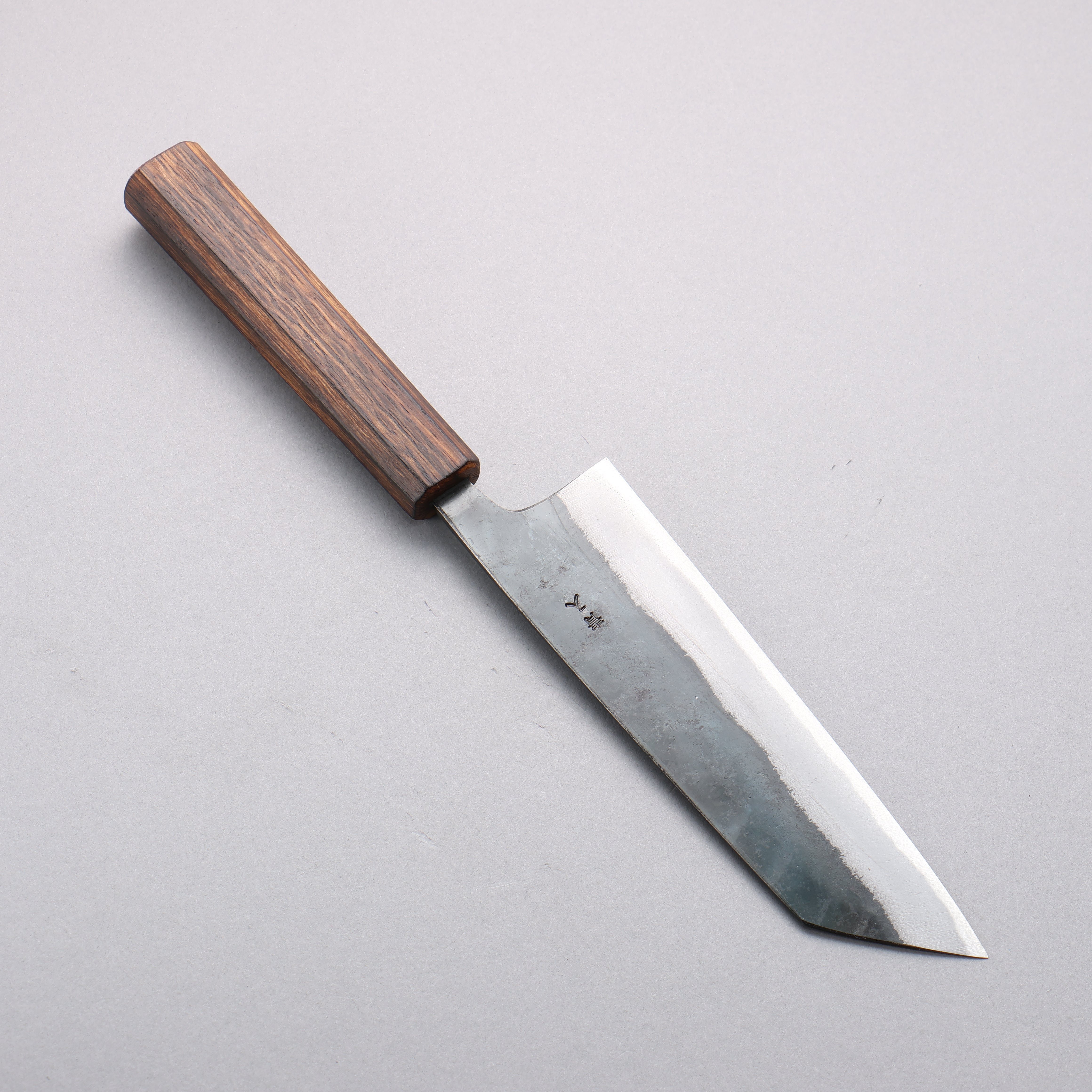 Oul Blue Steel No.2 Black Finished Bunka 170mm Oak Handle - Seisuke Knife
