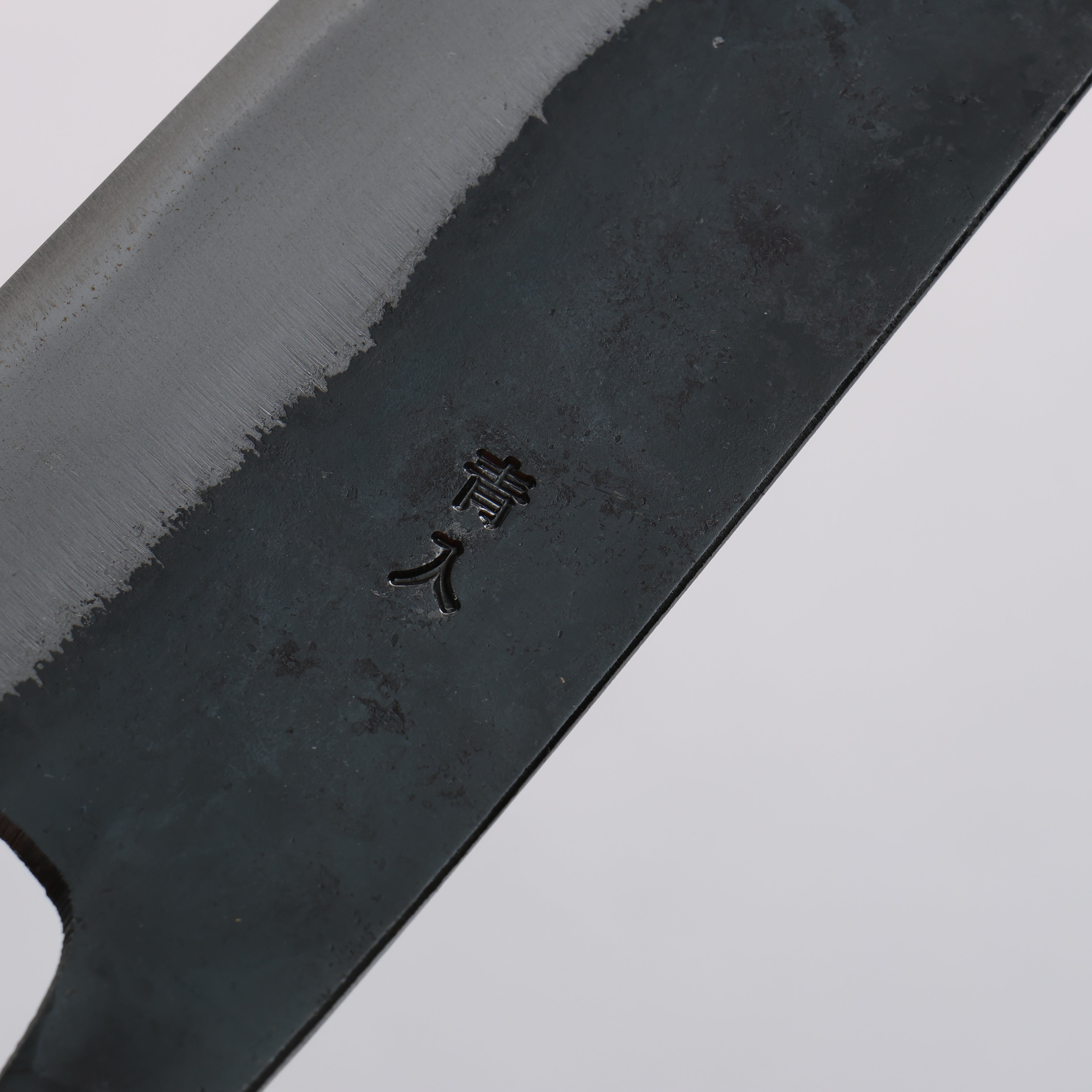 Oul Blue Steel No.2 Black Finished Bunka 170mm Oak Handle - Seisuke Knife