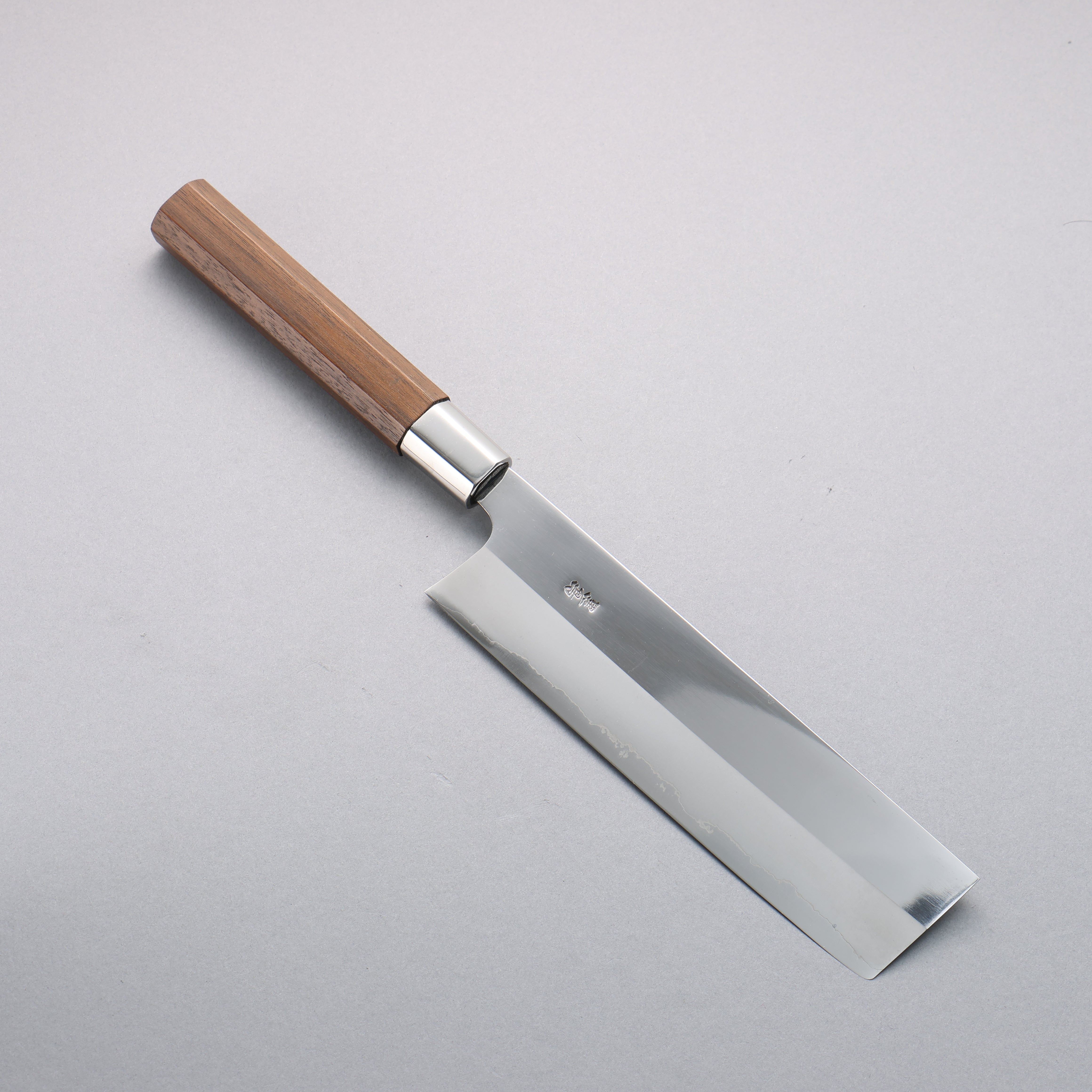 Kurotori Silver Steel No.3 Migaki Finished Nakiri 180mm Walnut Handle - Seisuke Knife