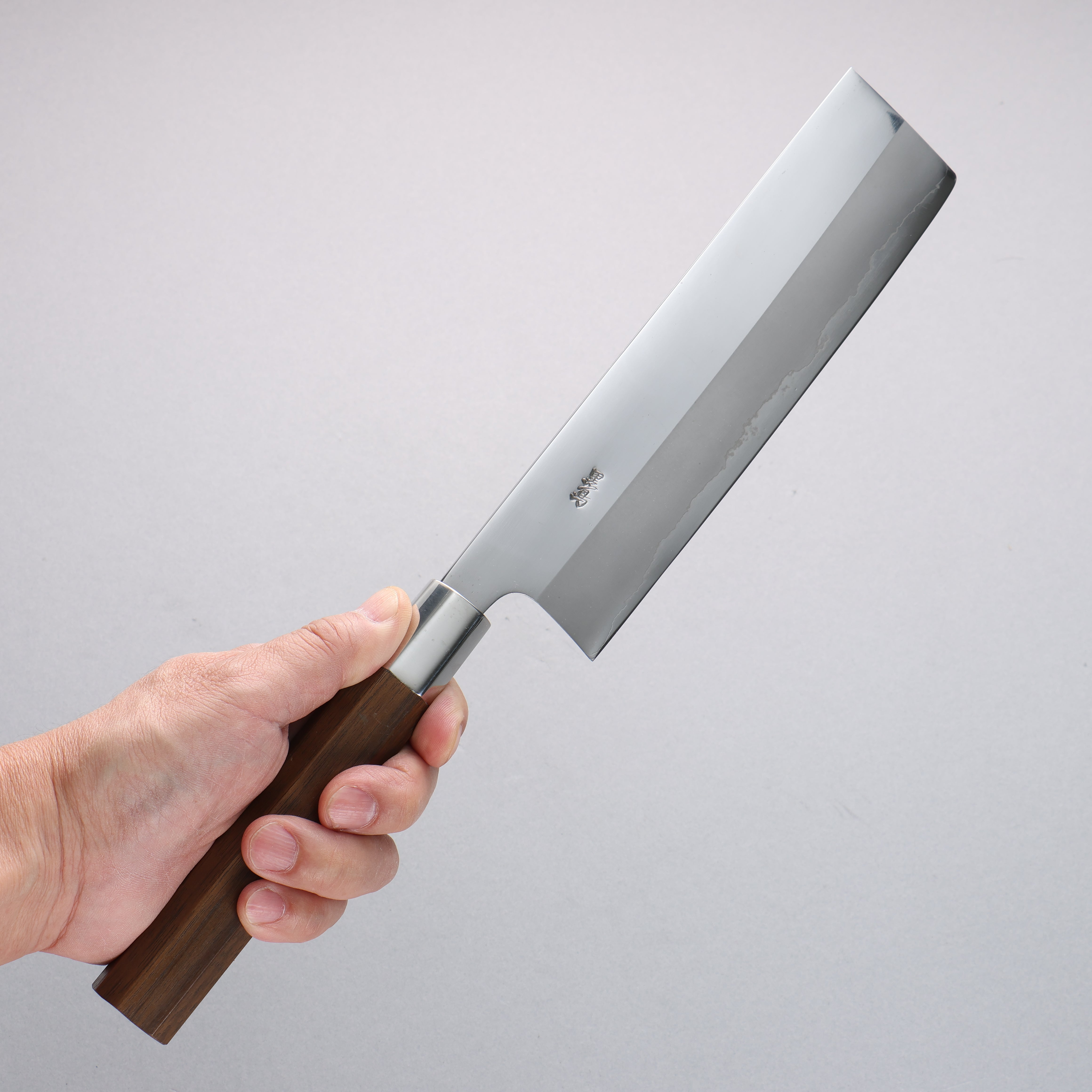Kurotori Silver Steel No.3 Migaki Finished Nakiri 180mm Walnut Handle - Seisuke Knife