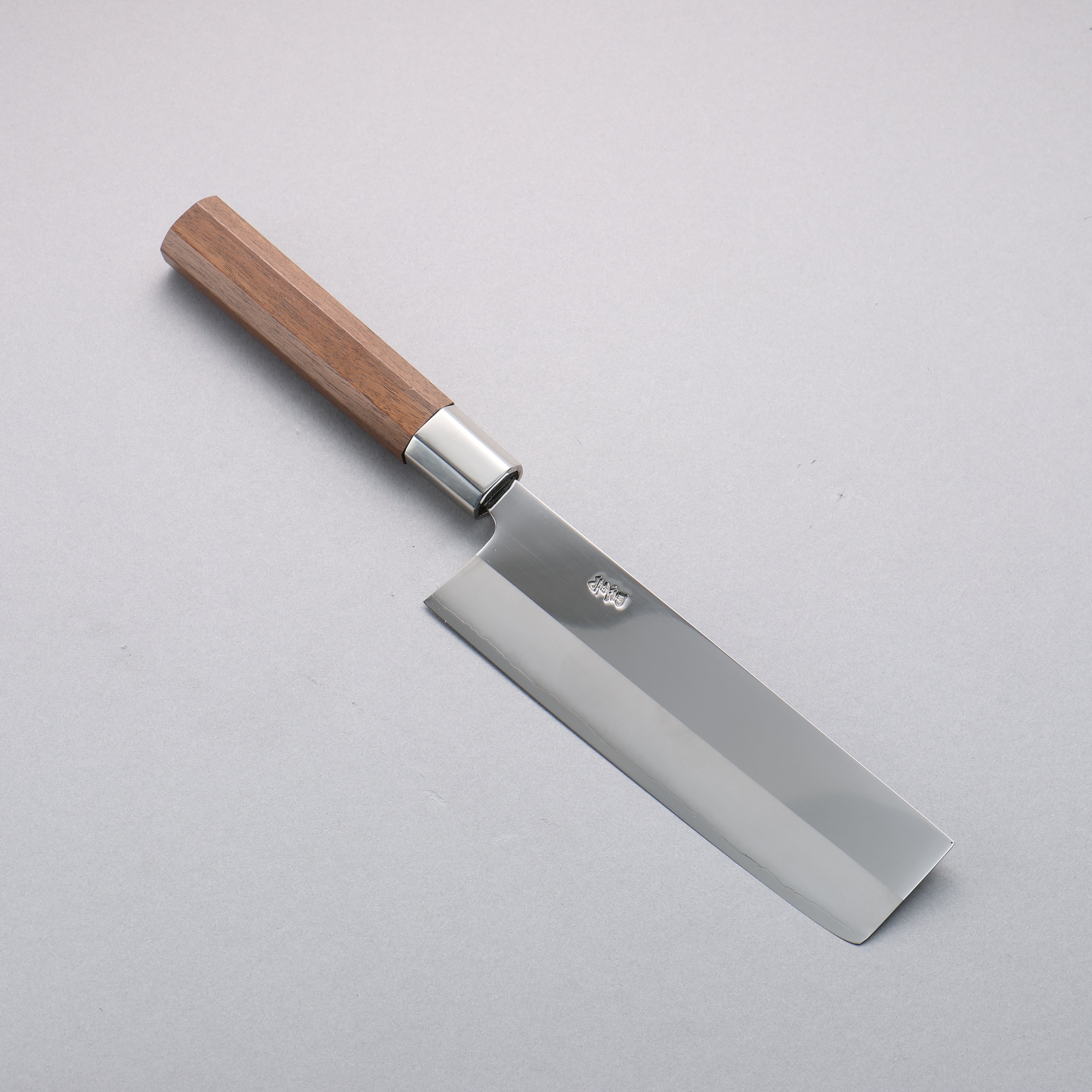 Kurotori Silver Steel No.3 Migaki Finished Nakiri 165mm Walnut Handle - Seisuke Knife