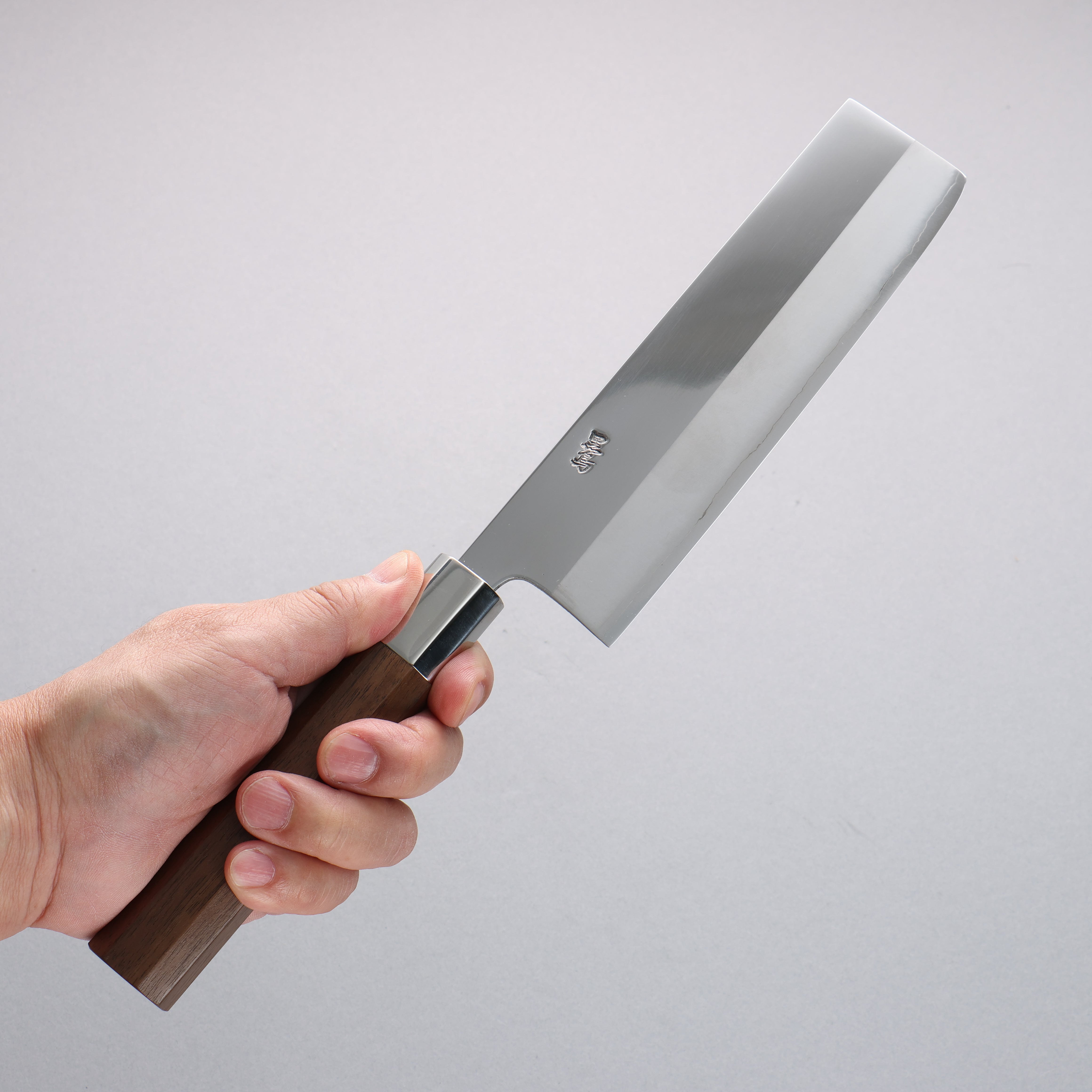 Kurotori Silver Steel No.3 Migaki Finished Nakiri 165mm Walnut Handle - Seisuke Knife