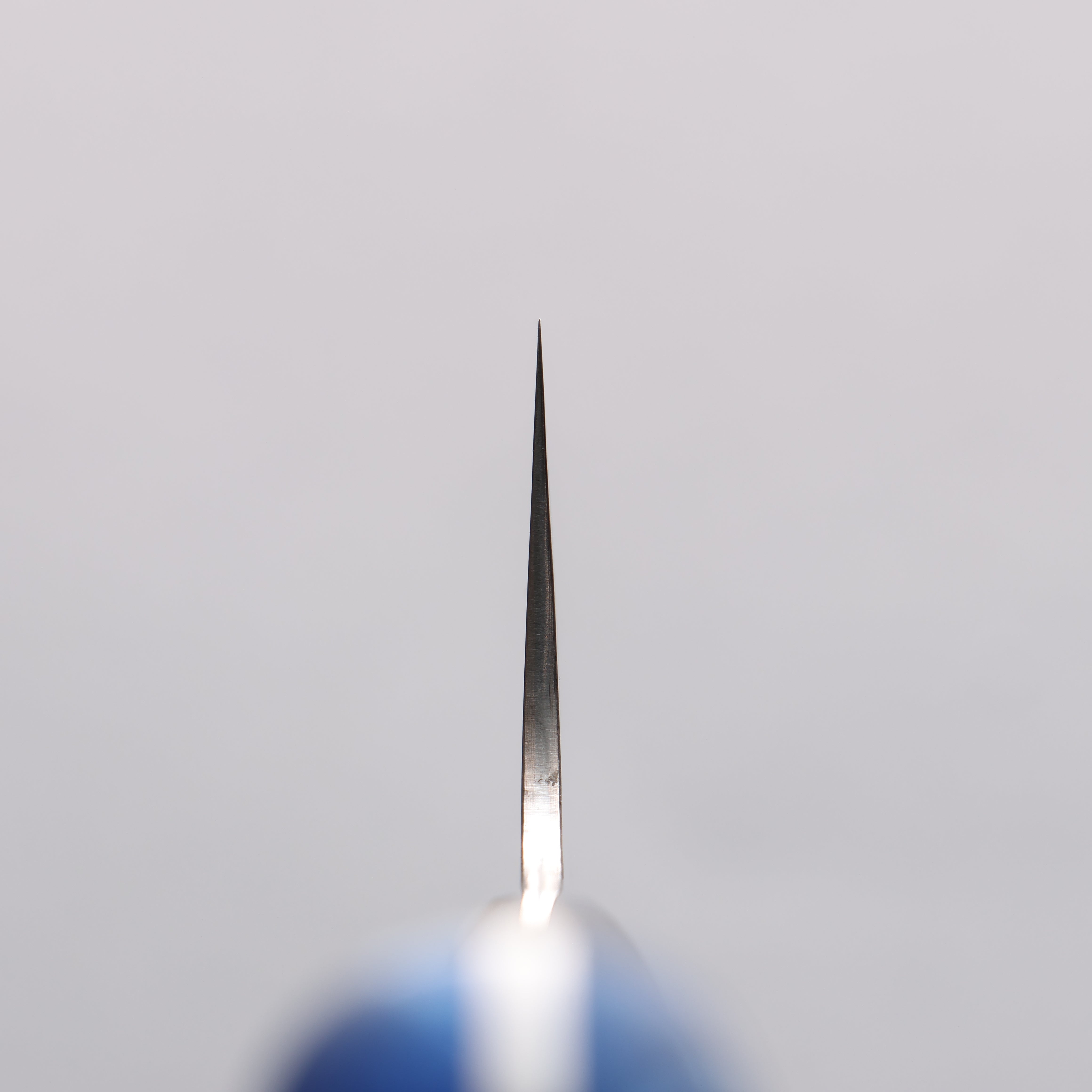 Takeshi Saji VG10w Colored Damascus Bunka 180mm Pine Cone and Blue Acrylic Handle - Seisuke Knife