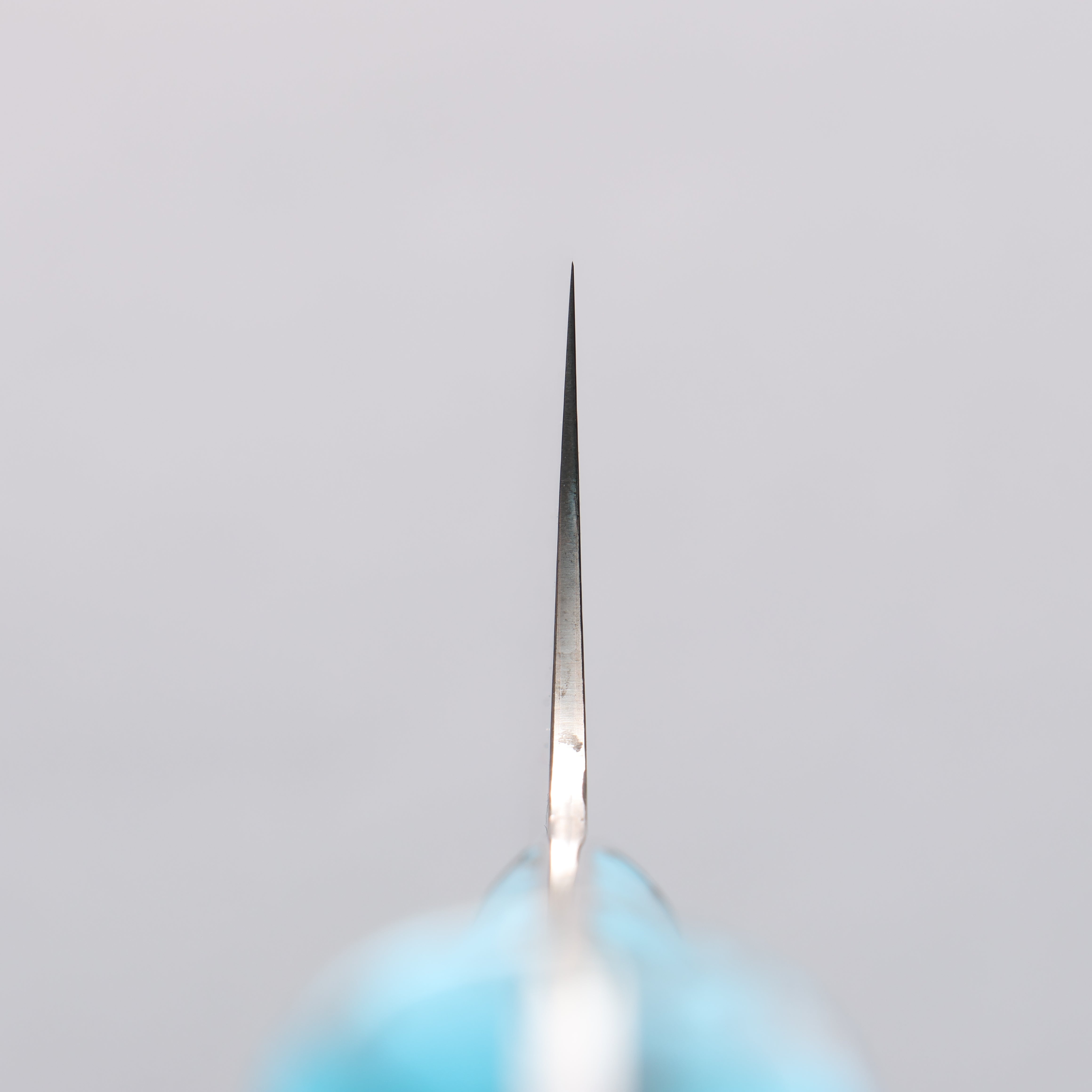 Takeshi Saji VG10w Colored Damascus Santoku 180mm Blue Turquoise Handle - Seisuke Knife