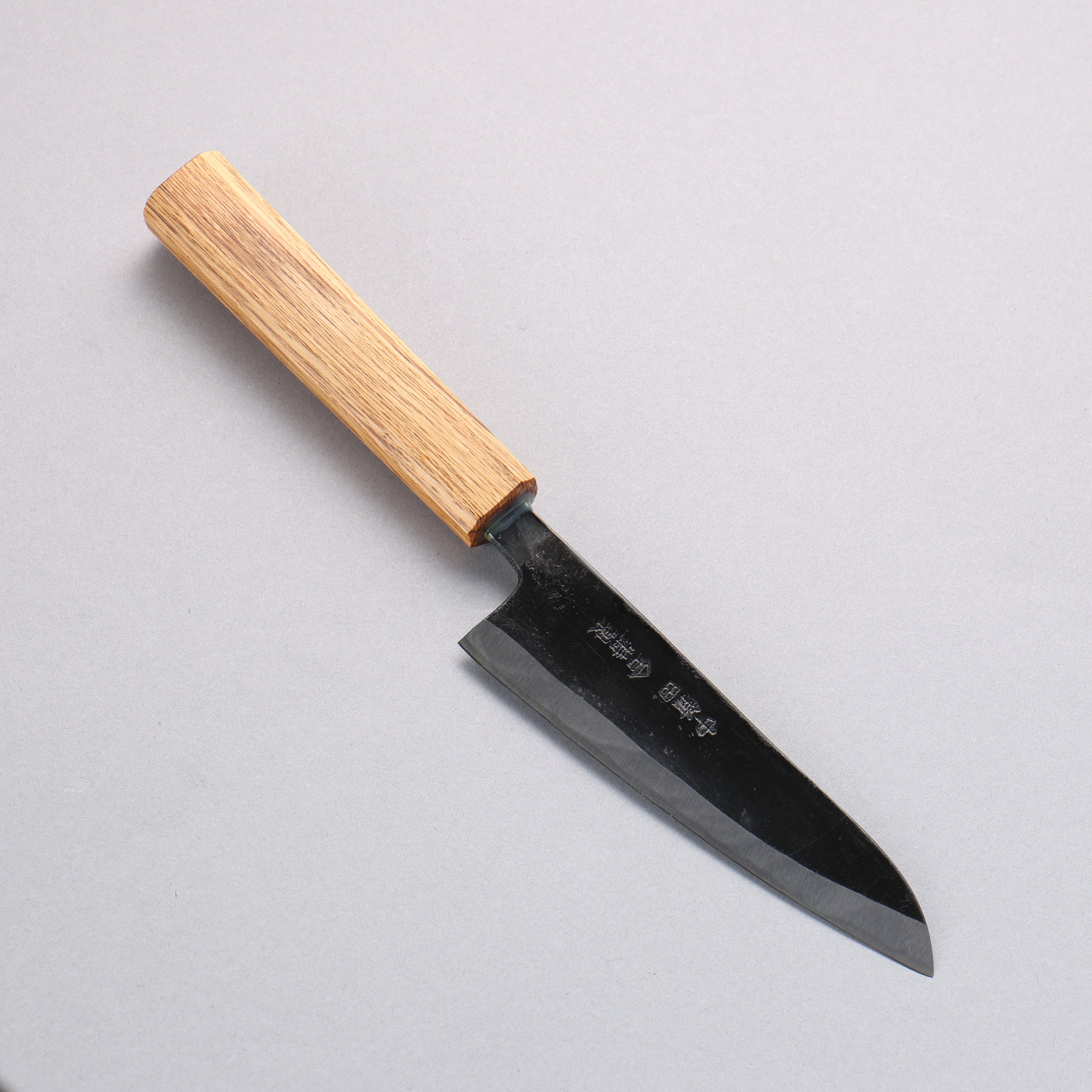 Nakaniida White Steel No.2 Kurouchi Kawamuki 120mm Oak Handle - Seisuke Knife