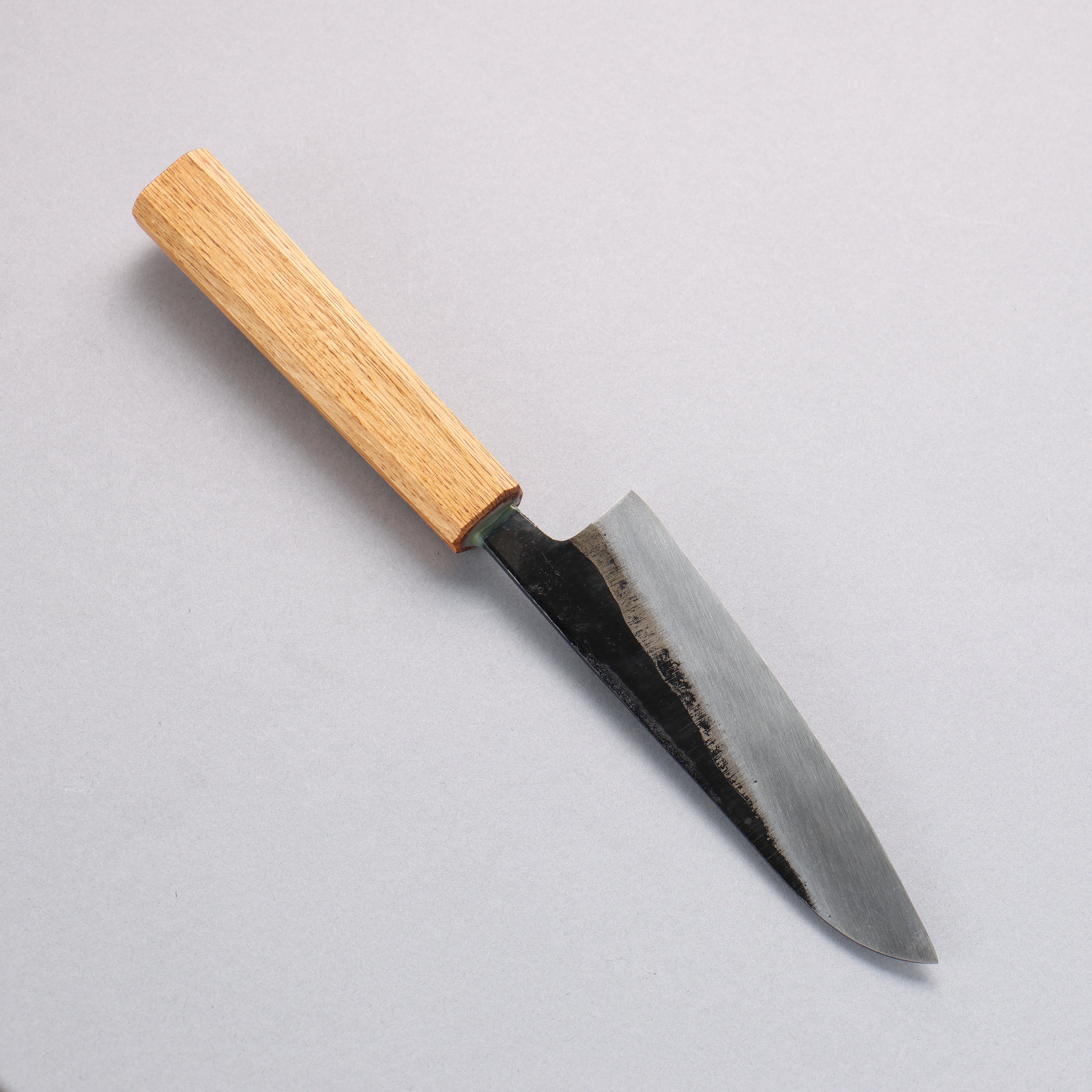 Nakaniida White Steel No.2 Kurouchi Kawamuki 120mm Oak Handle - Seisuke Knife