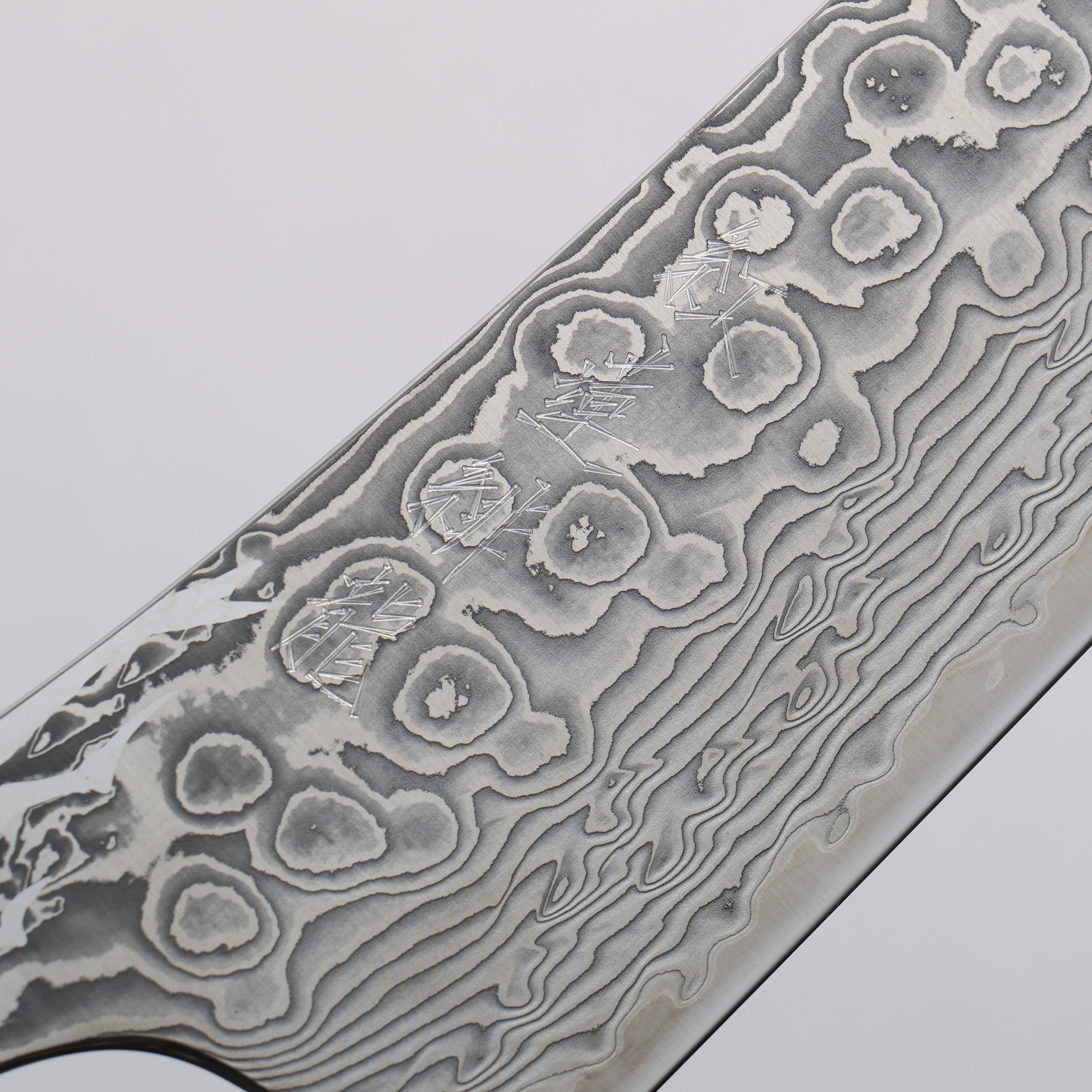 Ryusen Gurenhiryu Kai SPG STRIX Damascus Nakiri 155mm Stabilized Poplar Wood Handle - Seisuke Knife