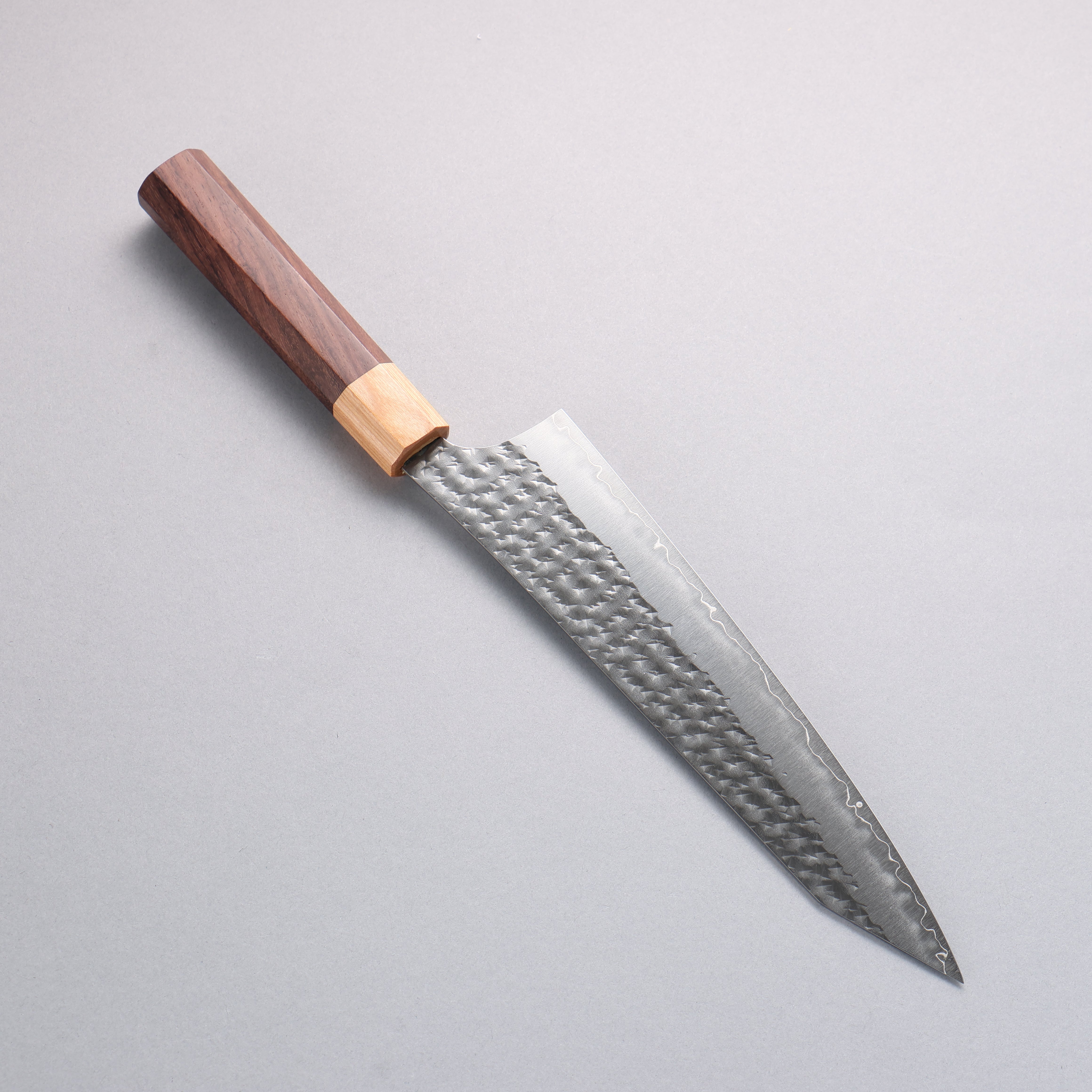 Yu Kurosaki Senko Ei SG2 Hammered Gyuto 210mm Rosewood (Ferrule: White Pakka Wood) Handle - Seisuke Knife