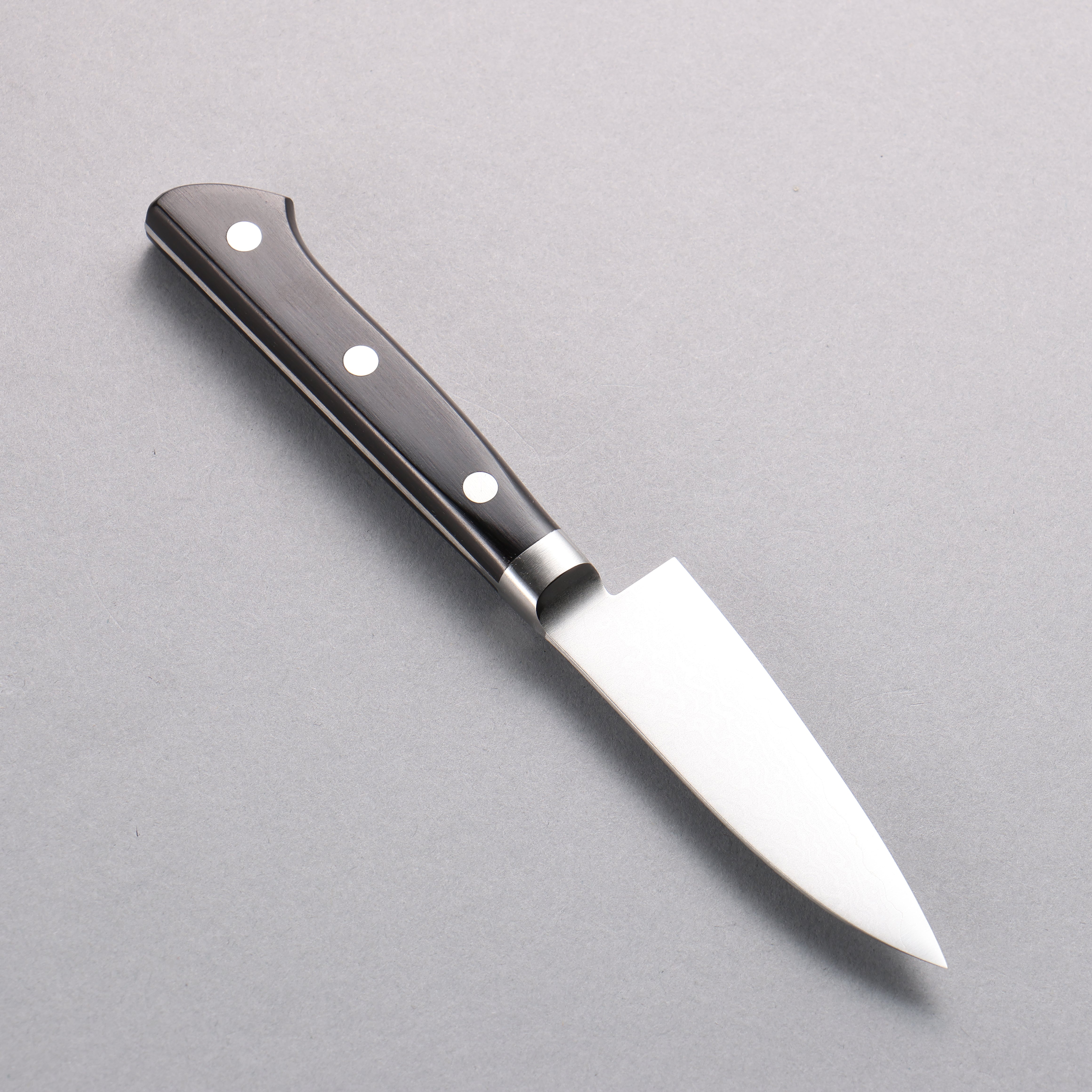 Seisuke VG10 Damascus Petty-Utility 80mm Black Pakka wood Handle - Seisuke Knife