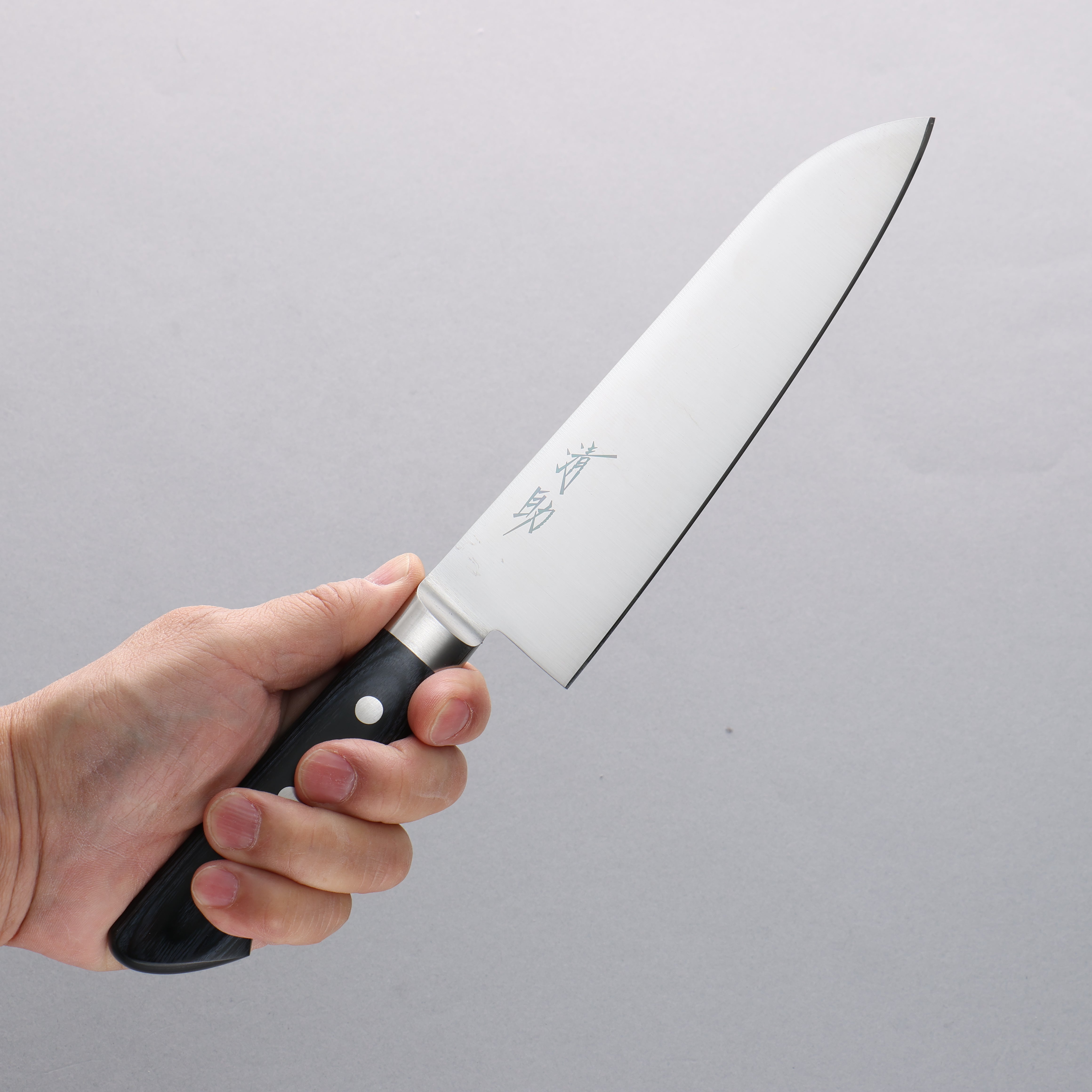 Seisuke Seiten Molybdenum Santoku 180mm Navy blue Pakka wood Handle - Seisuke Knife