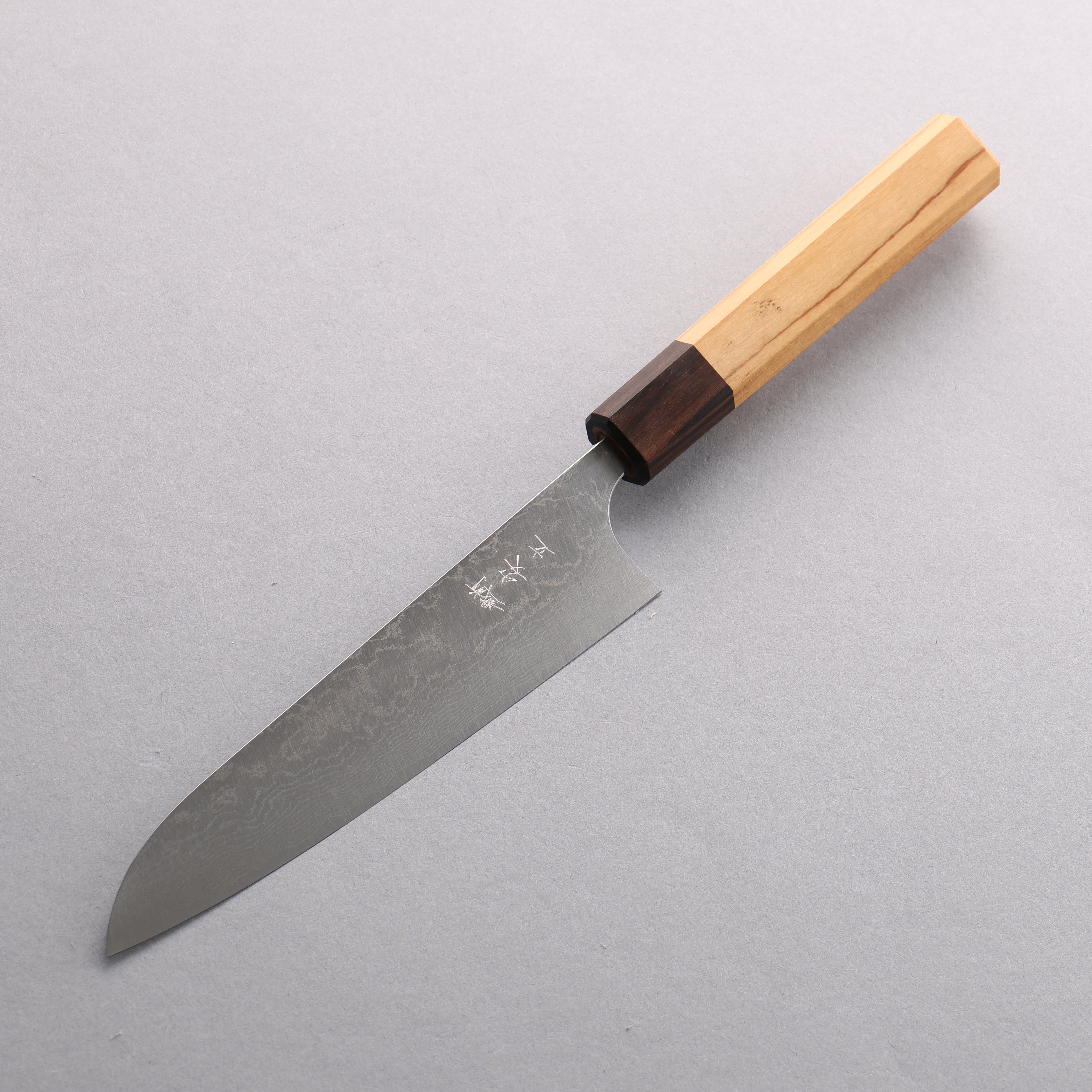 Anryu VG10 Migaki Damascus Petty-Utility 150mm Keyaki Elm Handle - Seisuke Knife