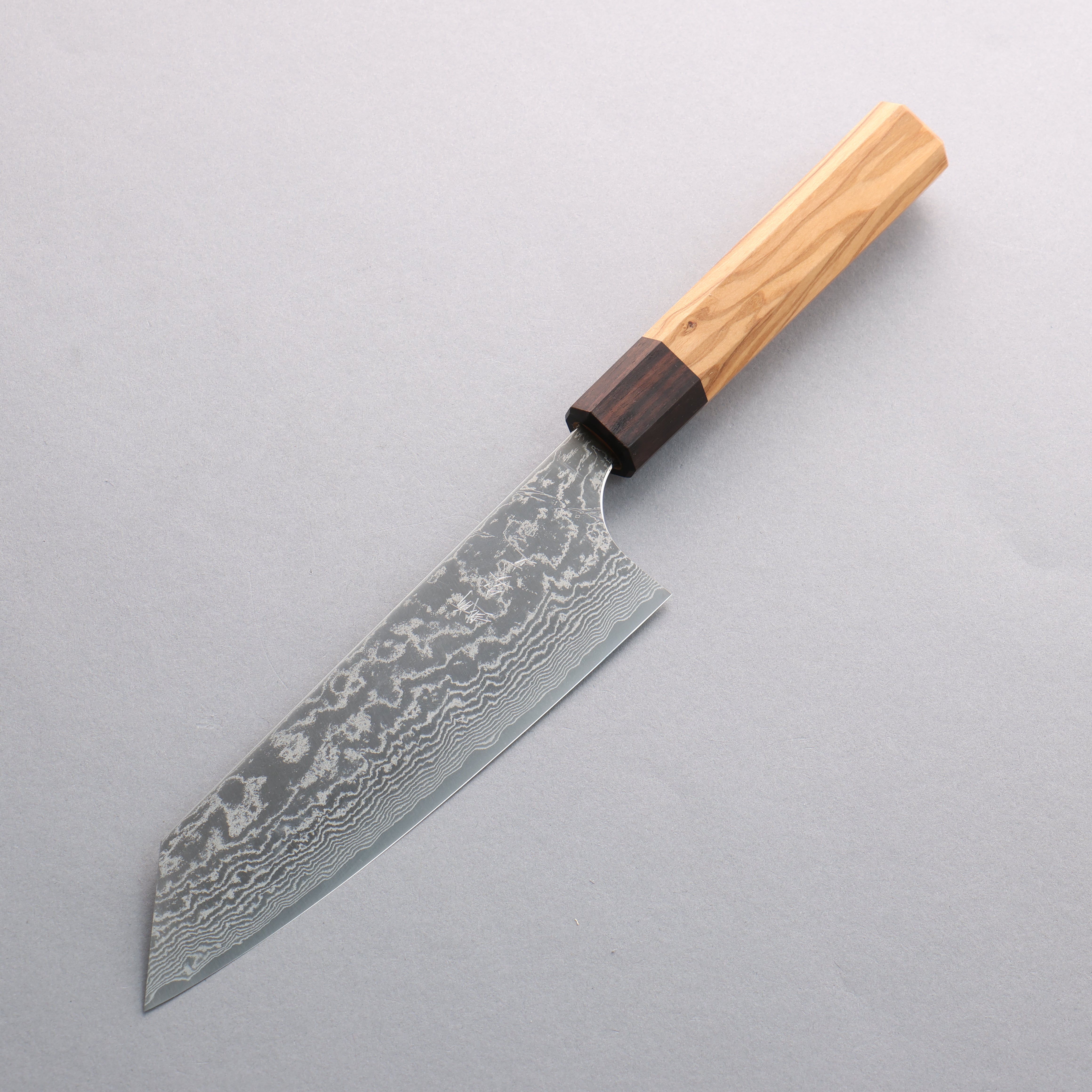 Anryu VG10 Migaki Finished Damascus Bunka 170mm Keyaki Elm Handle - Seisuke Knife