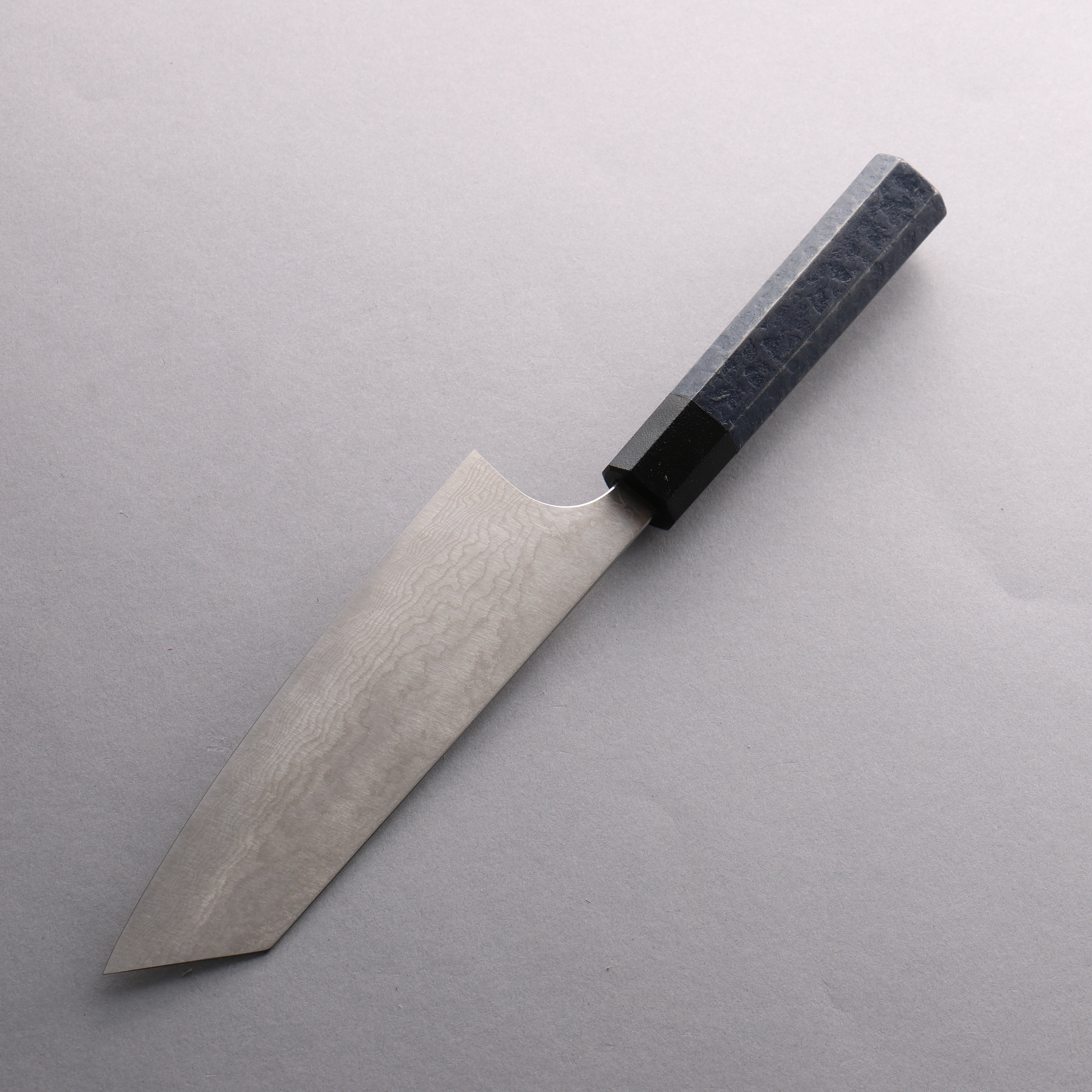 Anryu VG10 Migaki Finished Damascus Bunka 170mm Indigo Color Lacquered Handle - Seisuke Knife