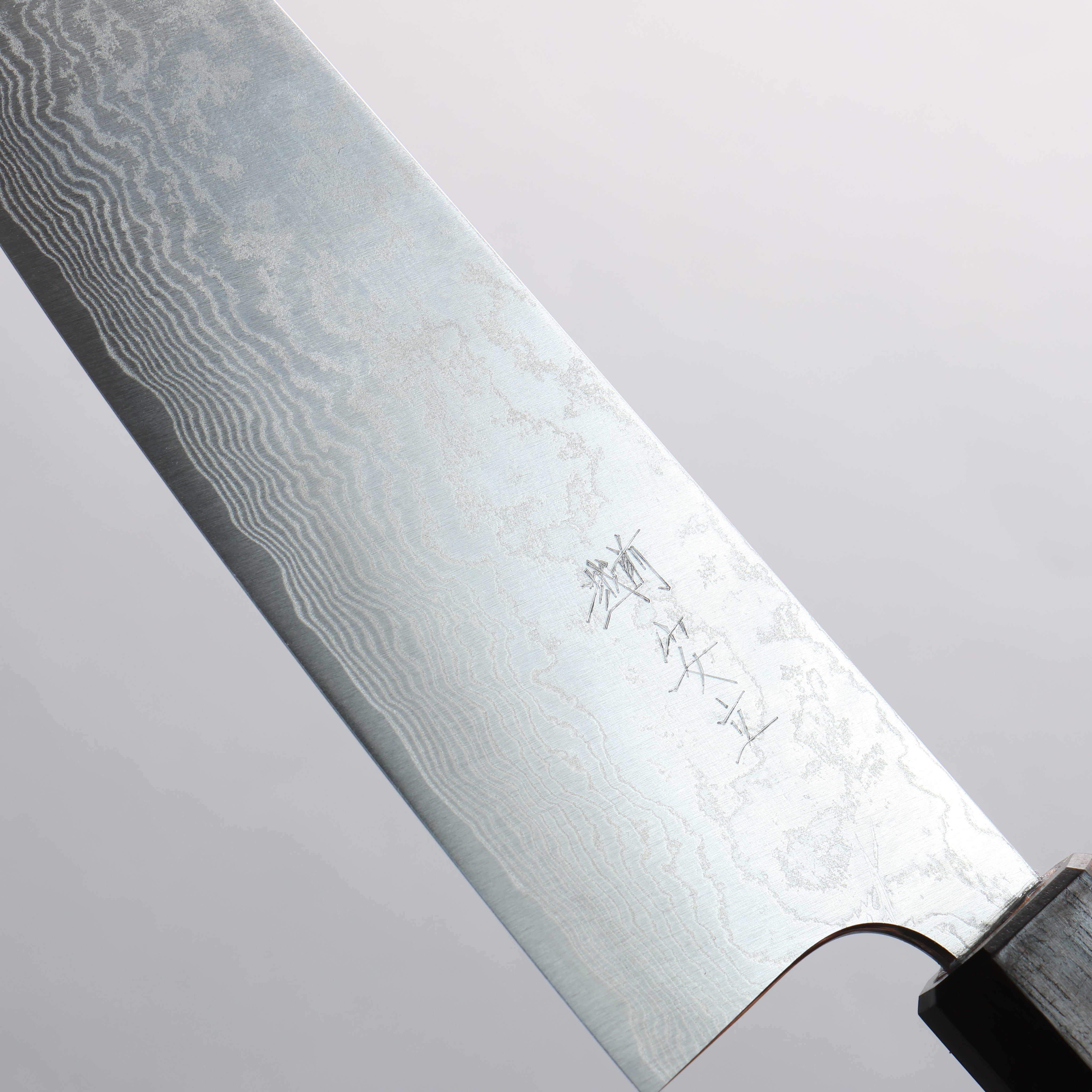 Anryu VG10 Migaki Finished Damascus Santoku 170mm Keyaki Elm Handle - Seisuke Knife